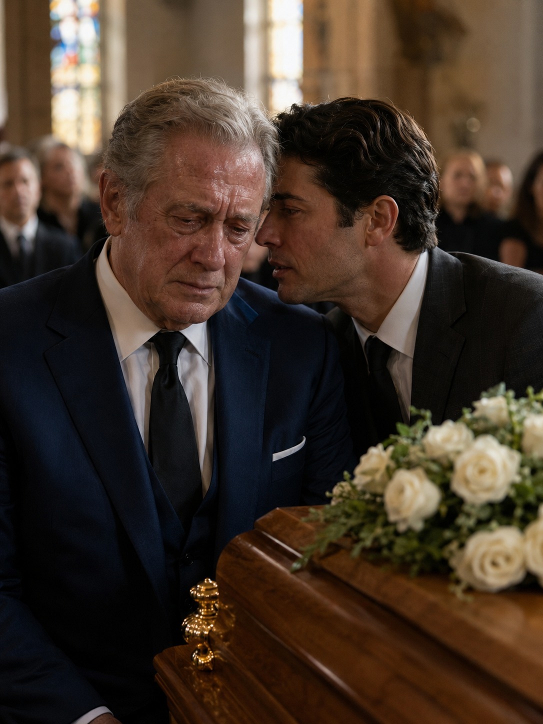 At my daughter’s funeral, my son-in-law leaned in and quietly said, “You have 24 hours to get out of my house.” I met his eyes, gave a faint smile without replying, packed one small suitcase that night, and walked away without a goodbye—seven days later, his phone rang… part1