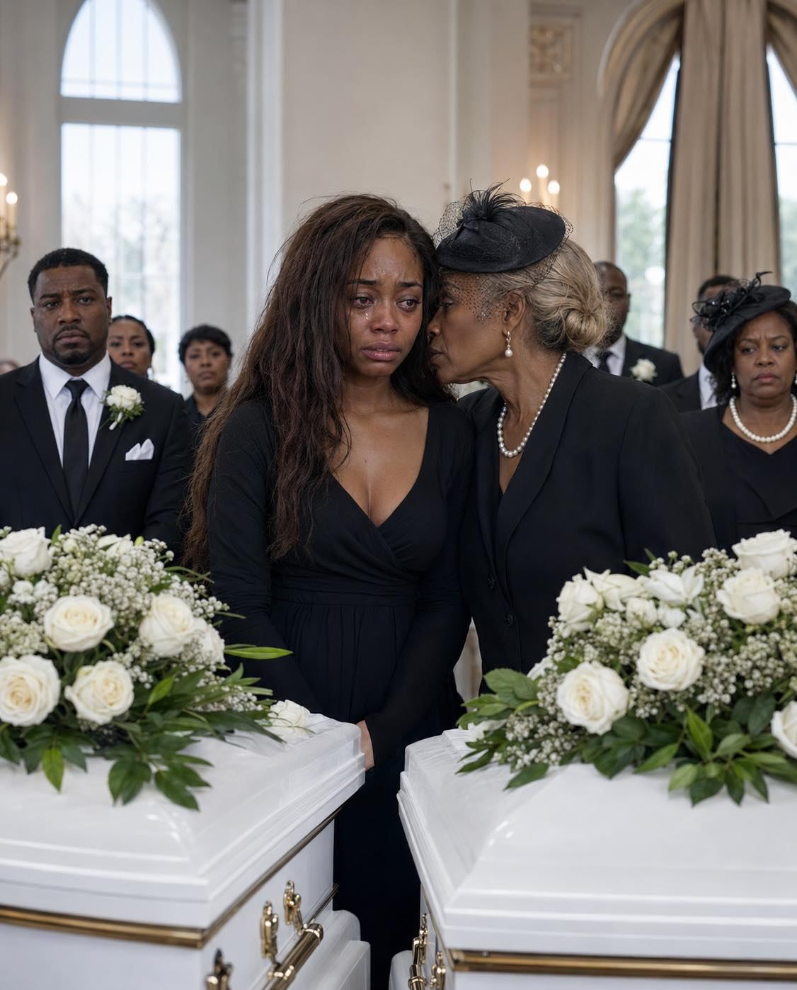 At my twin babies’ funeral, as their tiny coffins lay before me, my mother-in-law leaned close and hissed, “God took them because He knew what