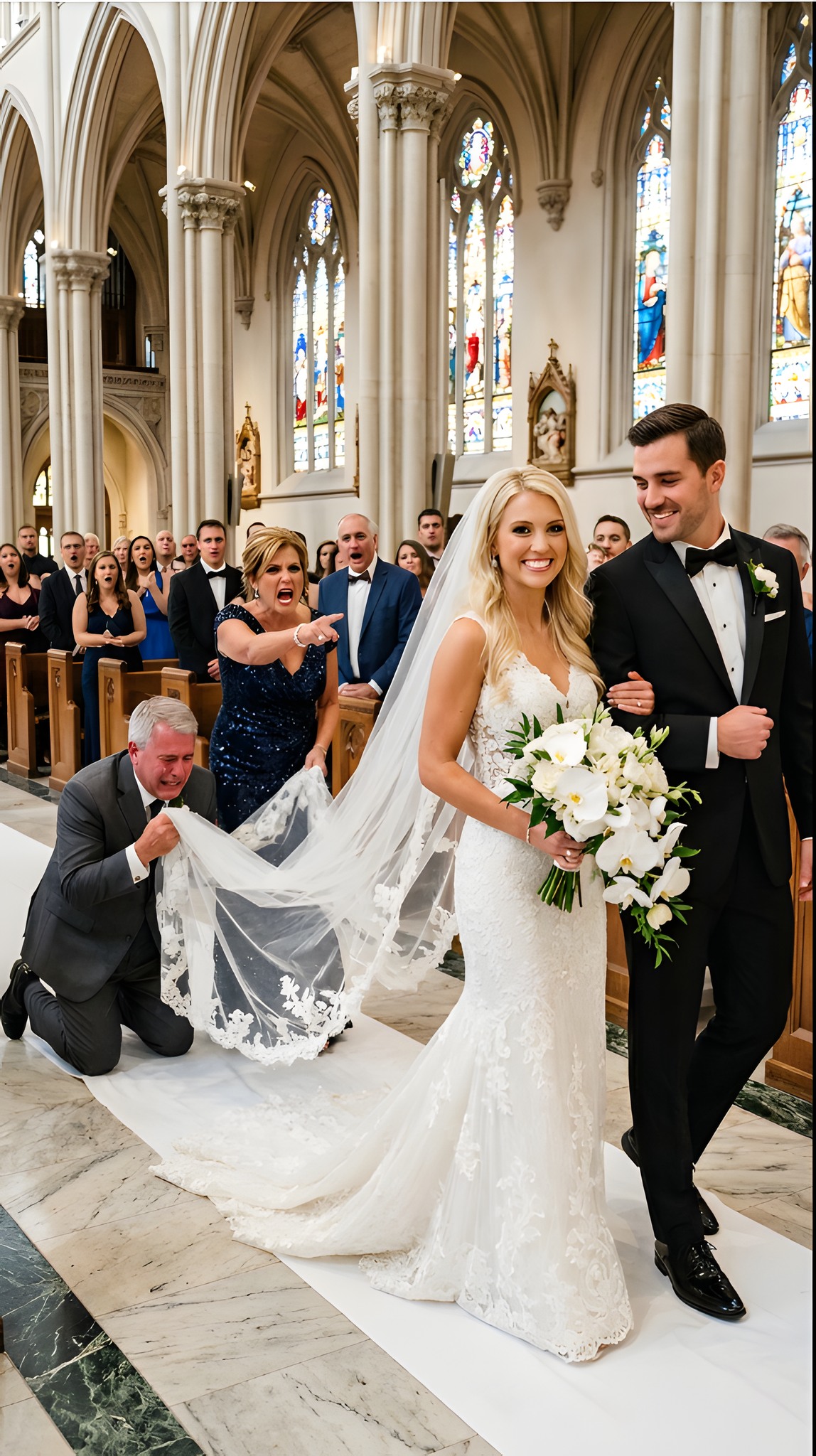 3 days before my wedding, Dad called: “I’m not walking you down the aisle. Your sister says it would upset her.” Mom backed him: “Go solo. Stop making drama.” On my wedding day, I didn’t walk alone. When the doors opened and everyone saw who took my arm… my father in the back nearly stood up—in shock.