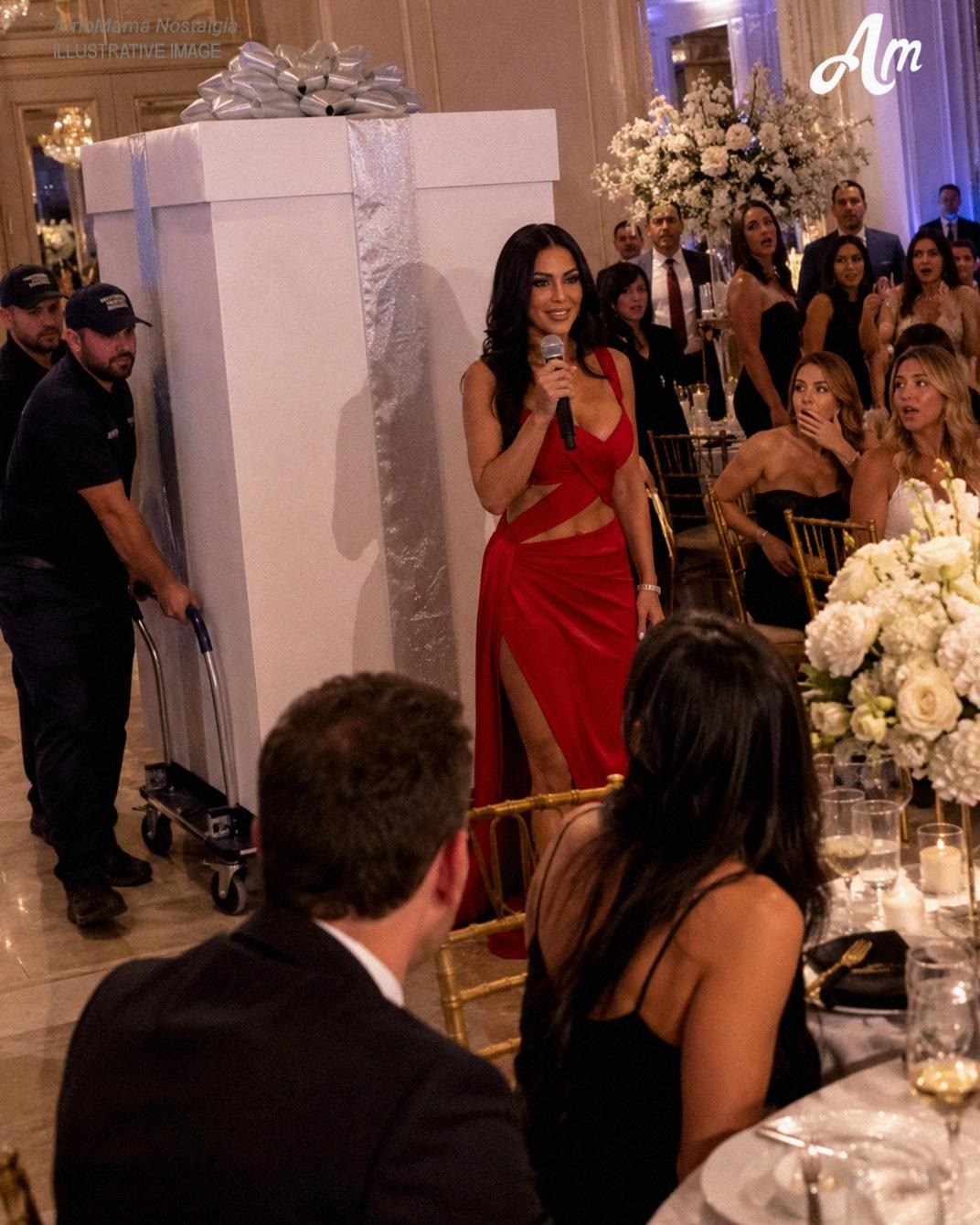 My Groom’s Ex-Wife Came to Our Wedding in a Red Dress – Then Two Men Wheeled in a Massive Gift Only I Was Supposed to Open