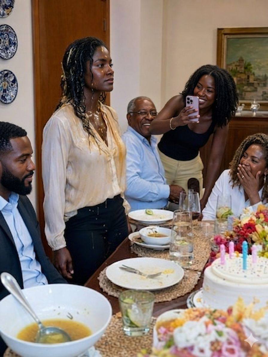 My sister-in-law threw a bowl of soup at me, and the whole family laughed. They didn’t know that the woman they were humiliating was the one wh