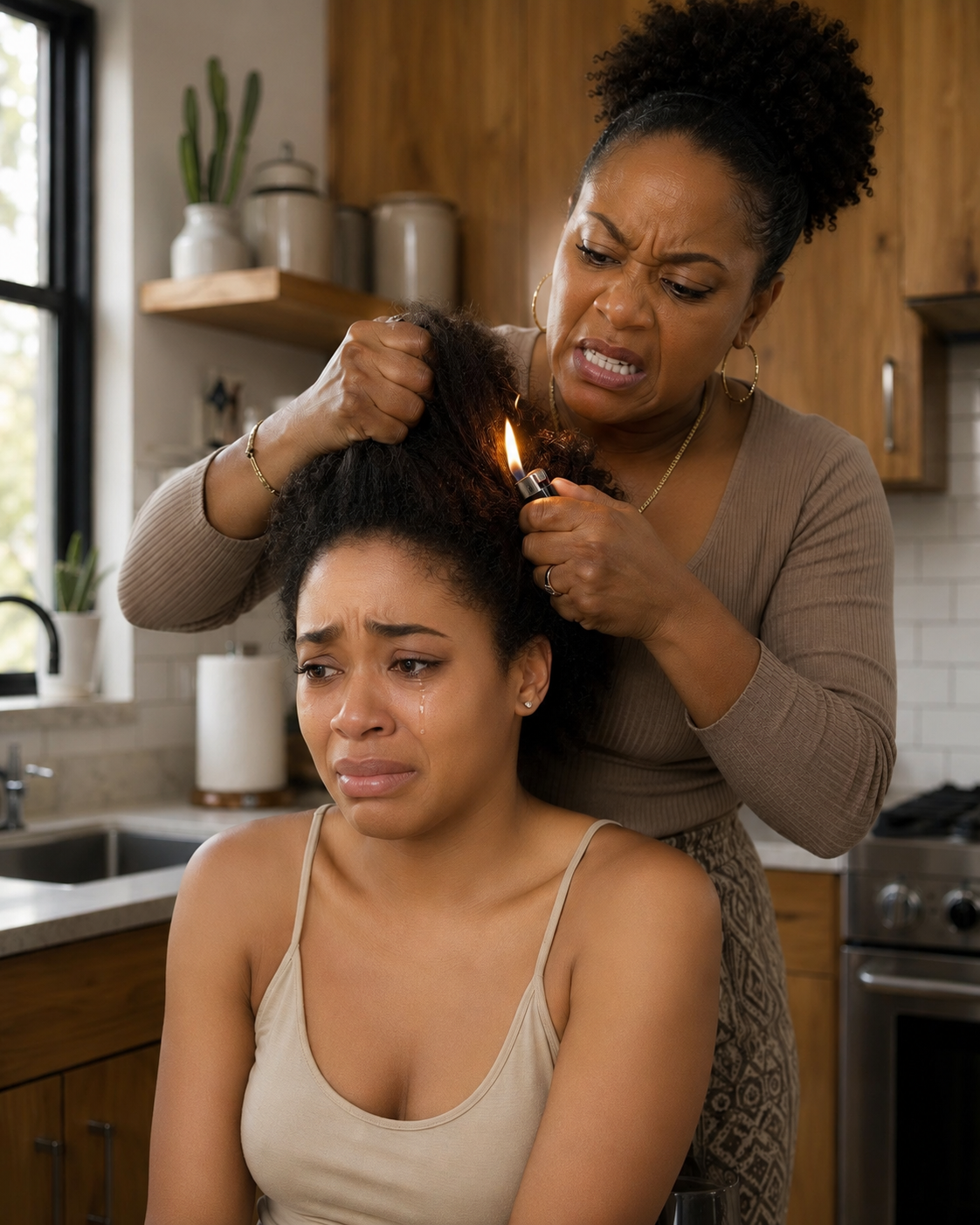 When I told my mother that I had bought a house, after saving for ten years to achieve it, she grabbed my hair and held a lighter to me.