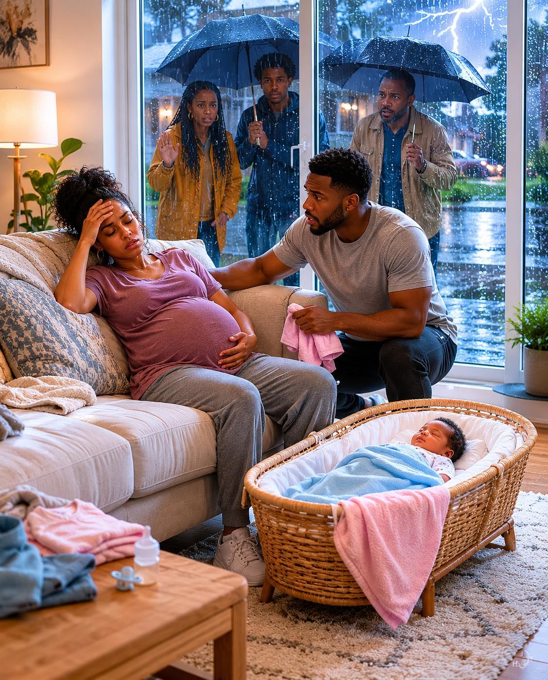 The woman, experiencing labor pains, called her husband. He, holding his mistress in one arm and his phone in the other, coldly replied, “If it’s a girl, I