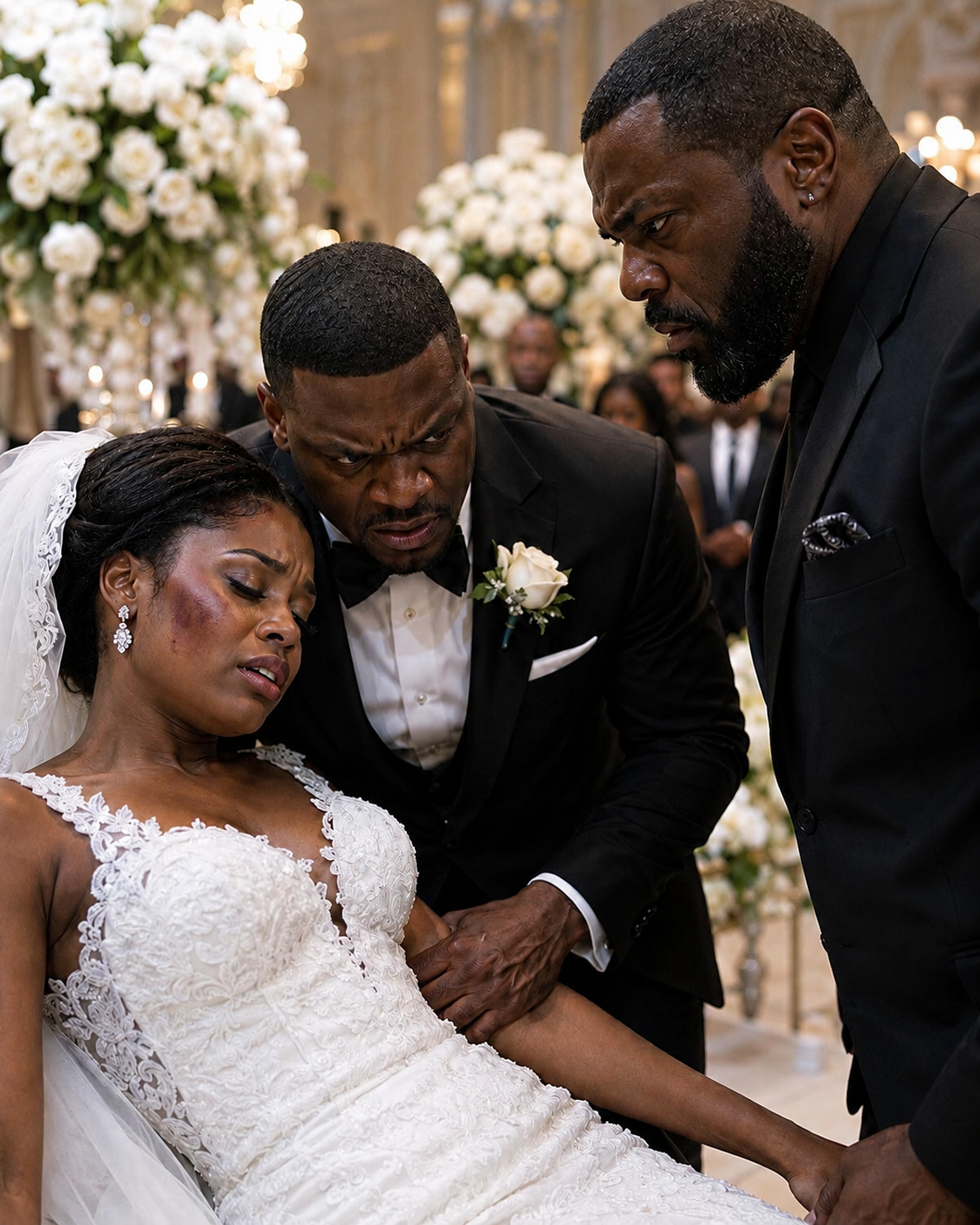 The Bride Fainted Before Saying “I Do”… Then the Mafia Boss Saw the Bruises Hidden Under Her Makeup