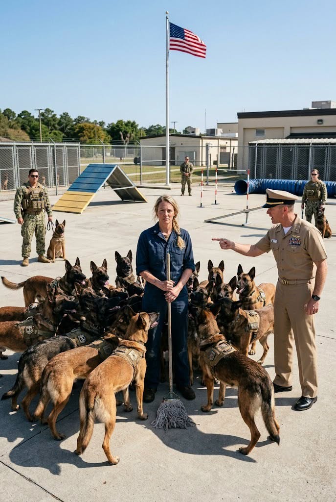 A Navy Officer Called Me “Cleaning Lady”—Then 47 Military Dogs Exposed Who I Really Was…
