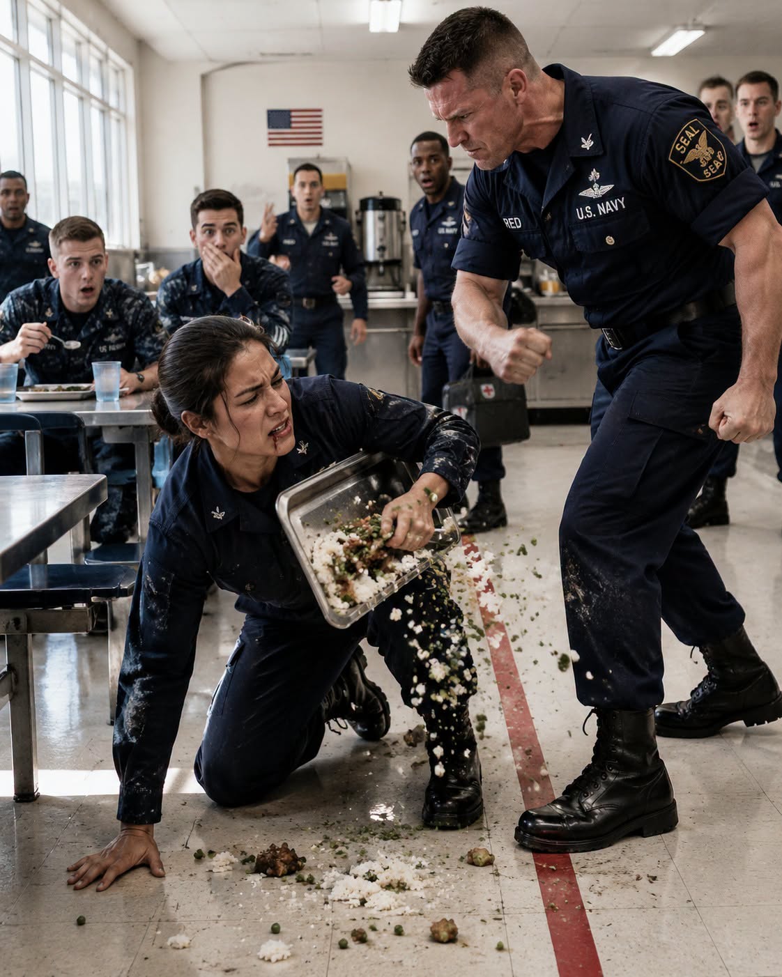 A Navy SEAL Hit Her In The Mess Hall, Then The Admiral Arrived