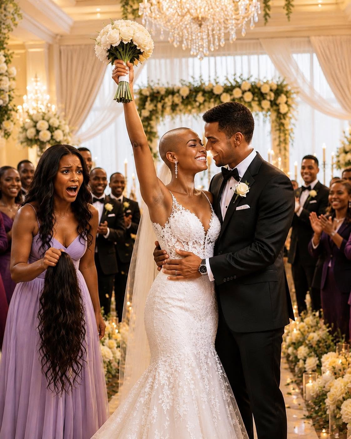 Before my $5M wedding, my cruel golden sister hid my wig to mock my chemo hair loss. “A bald bride for a perfect groom. You look like a sick rat,”