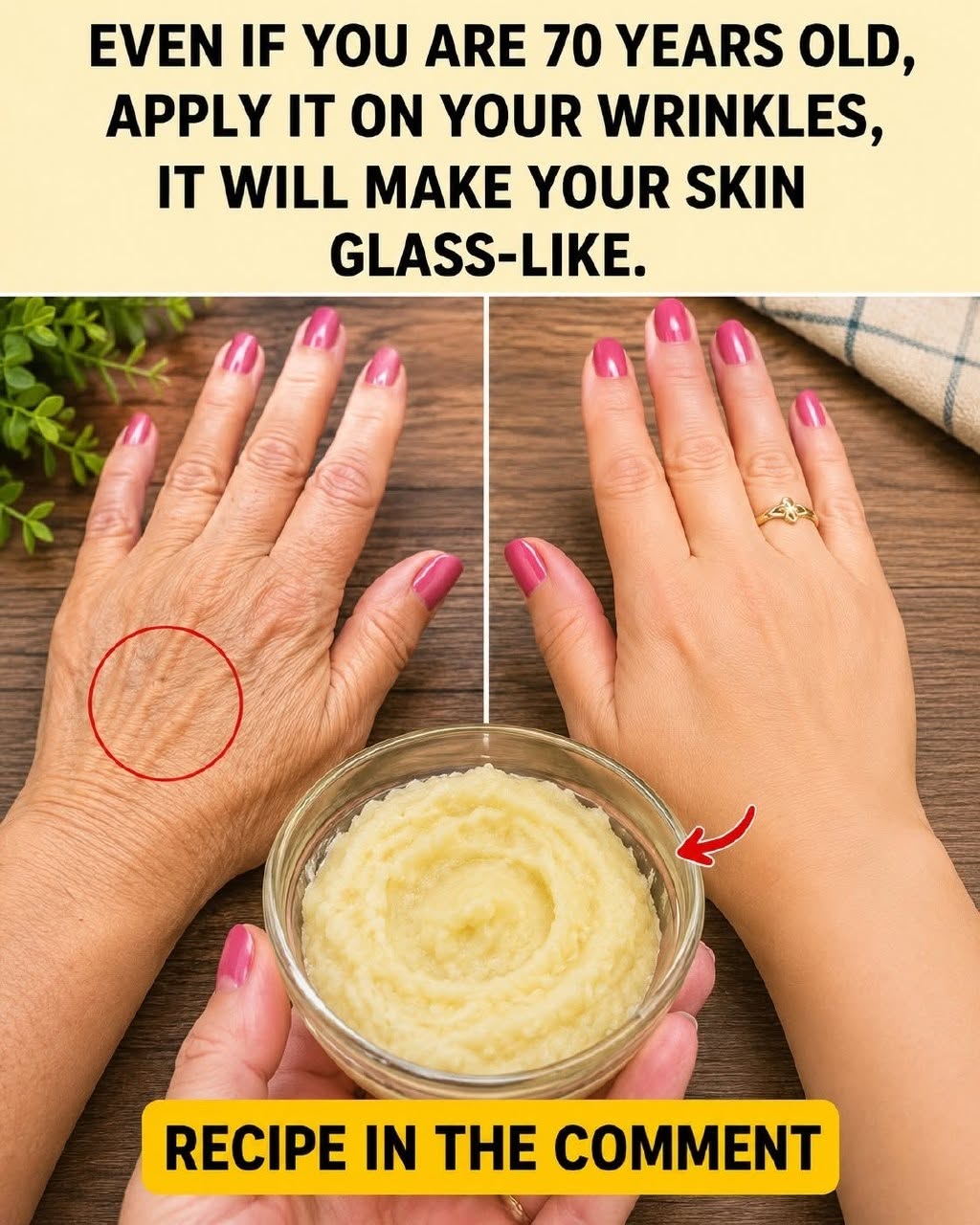 Prepare the baking soda cream and apply it before bed. Goodbye wrinkles and blemishes…see more To continue receiving my recipes, just say