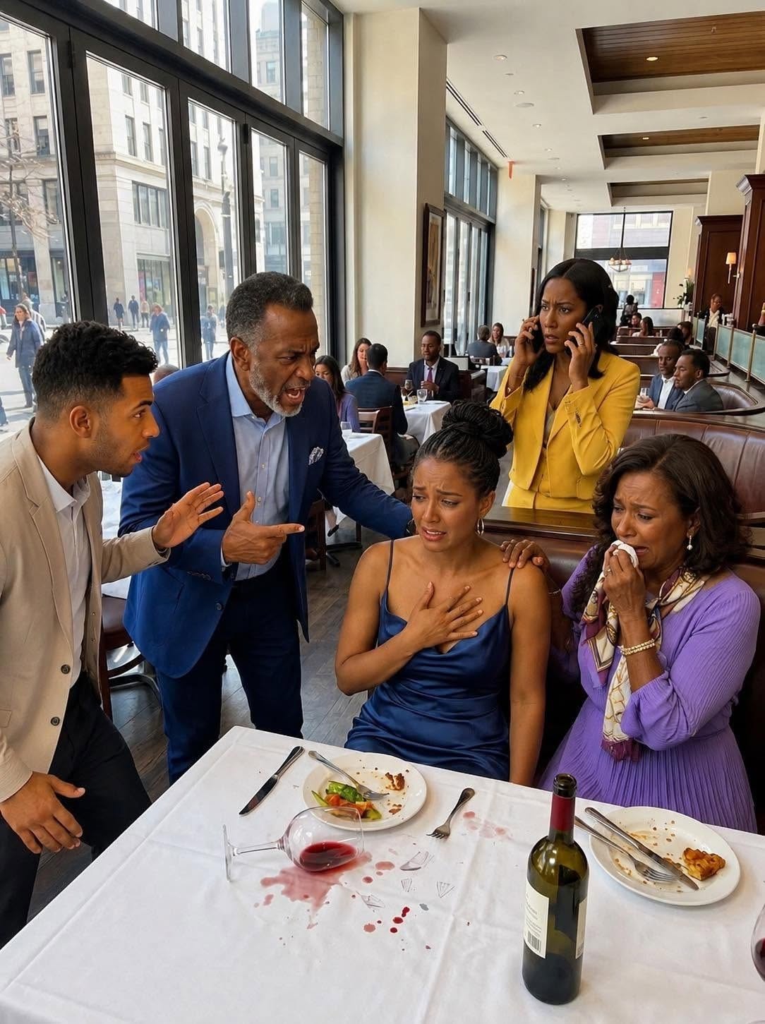 My parents asked me to meet them for dinner to “make peace” after three years without contact. Halfway through the meal, my chest suddenly tightened and I whispered, “I can’t breathe.” My dad glanced at the waiter and said, “She can wait until dessert. Don’t spoil the evening.” That was when the manager called 911