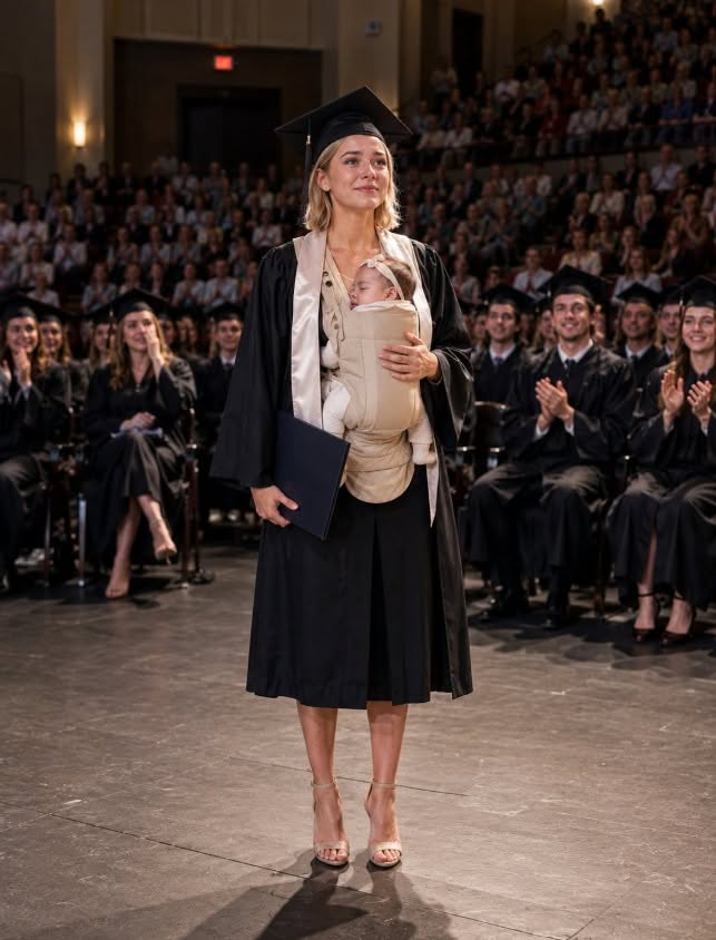 I Walked Across That Graduation Stage Carrying A Baby Everyone Called My Shame. Then The University President Stopped The Ceremony And Said, “This University Owes Grace Bennett A Public Apology.” In That Moment, The People Who Mocked Me Finally Learned Who Had Been Lying All Along.