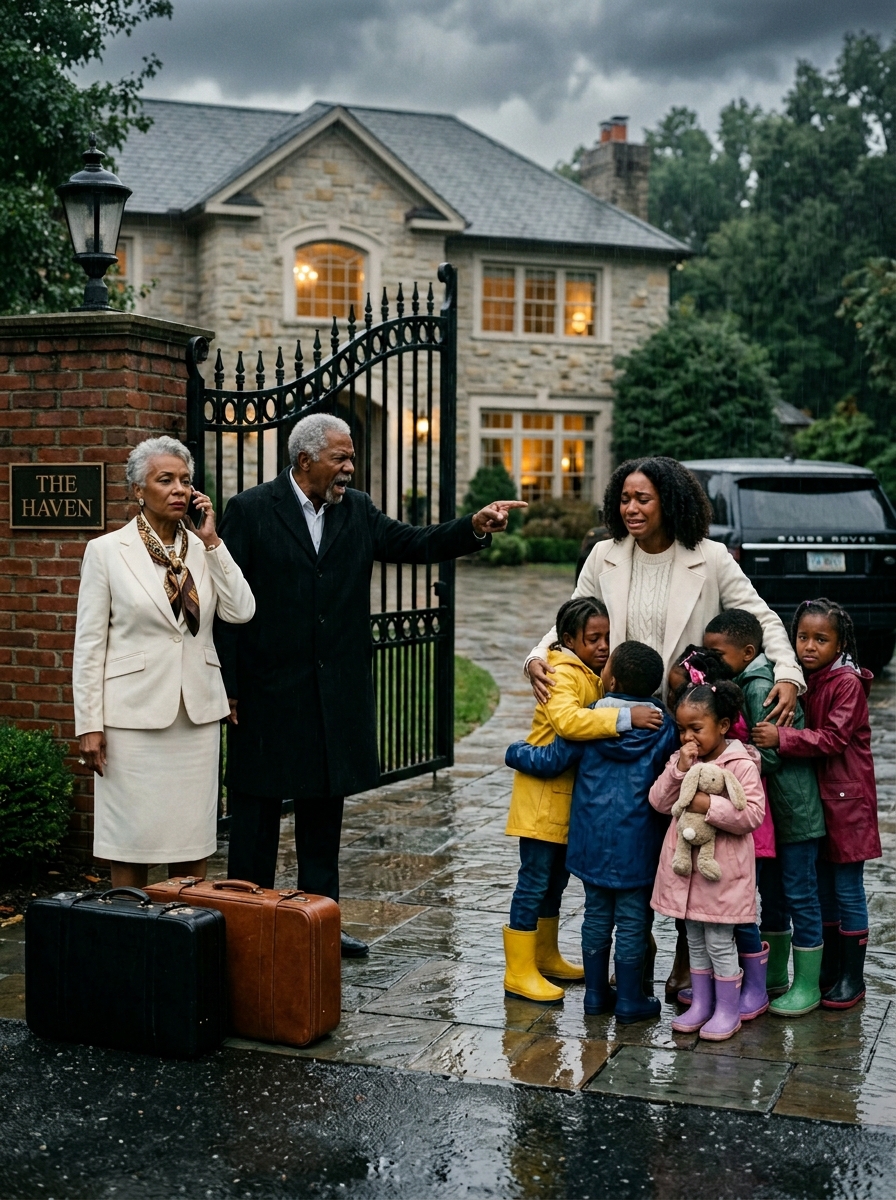 ‘Take Your Six Kids And Get Out—This House Belongs To Blood,’ My Father-In-Law Said As He Threw Us Into The Rain—But I Held My Baby Closer And Said, ‘Then You Might Want To Check The Name On The Deed…’ And The Entire Room Went Silent