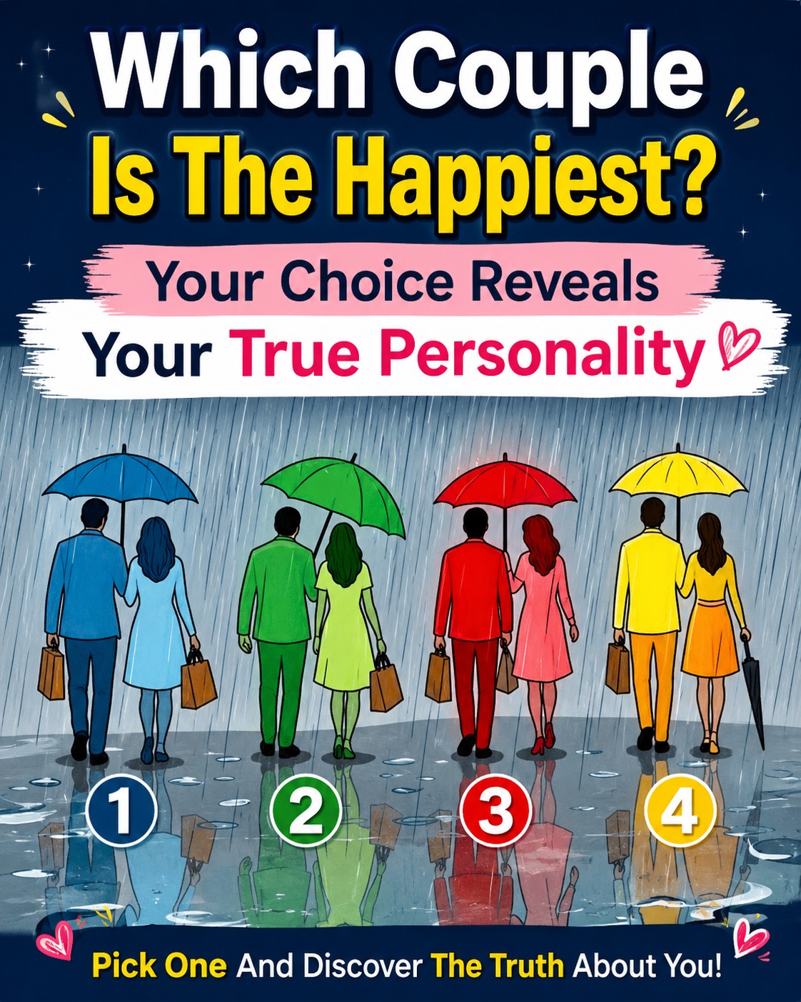 Which Couple Is The Happiest? The One You Choose Reveals Your True Personality