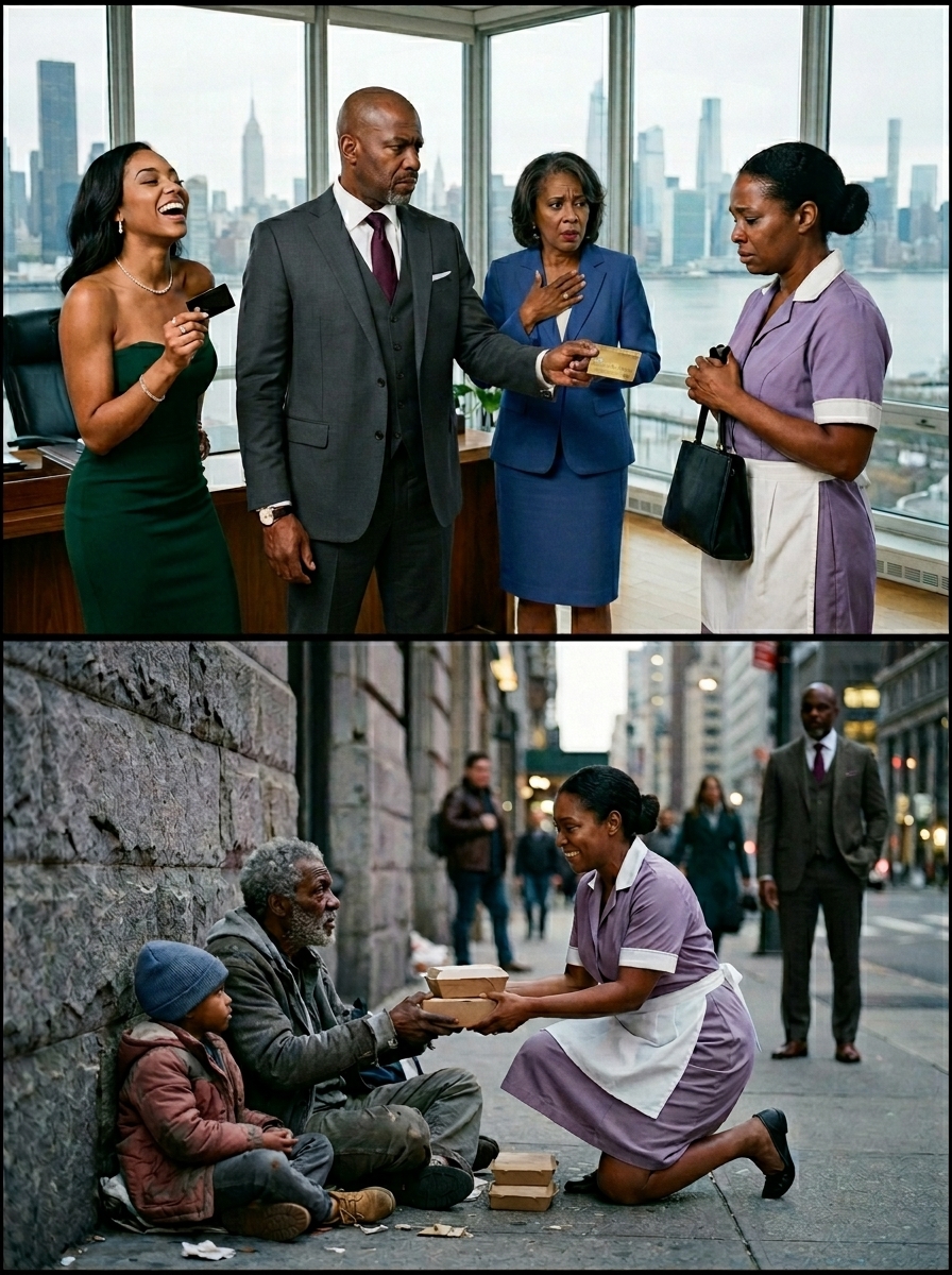 A billionaire gave three women in his life unlimited black cards for three days: his girlfriend, his assistant, and his maid. His girlfriend bought luxury bags and rented a yacht. His assistant used it to enter rooms with his competitors. But his maid bought groceries, paid rent, fed homeless men on the street, and donated to an orphanage… and what she did next broke his heart.