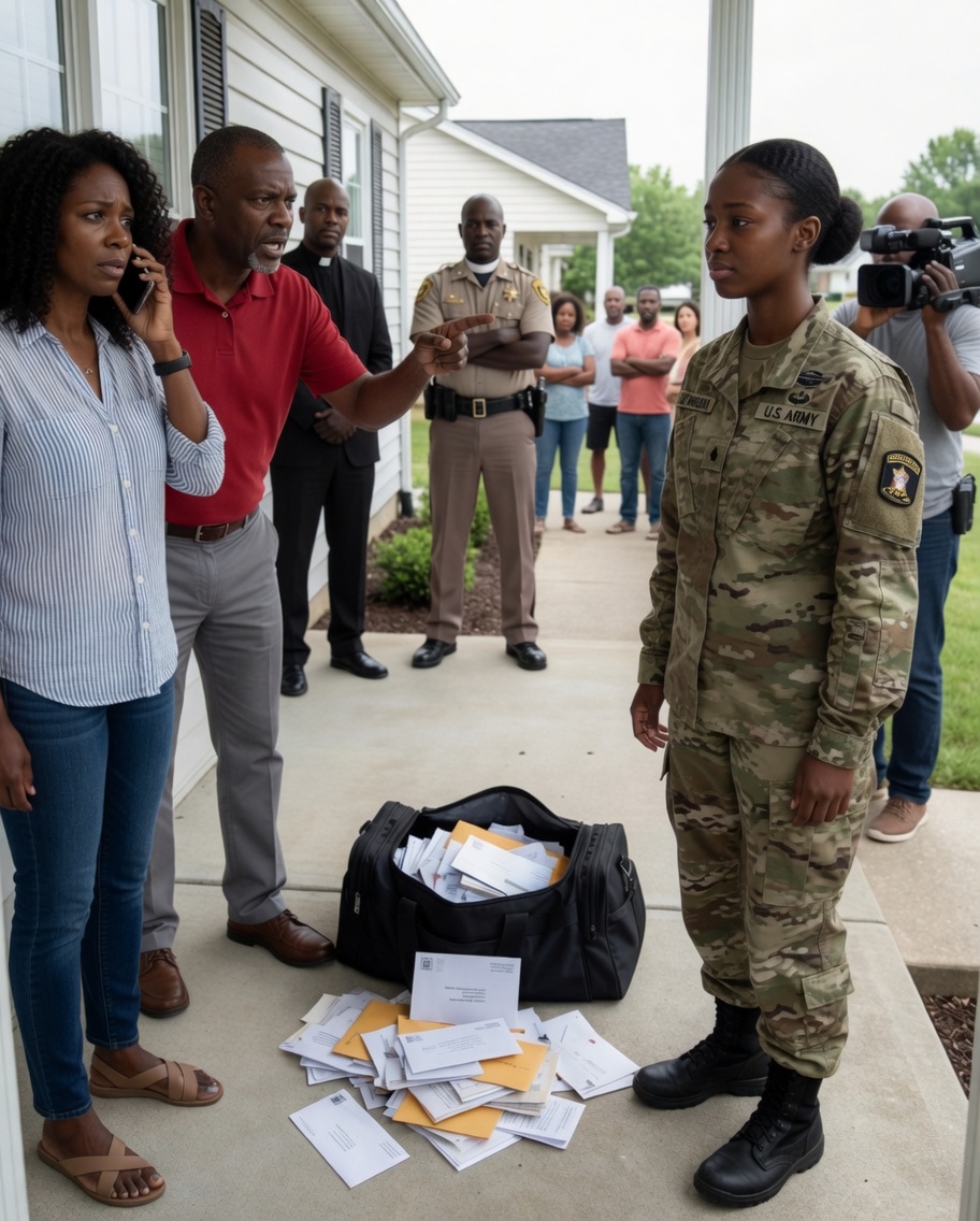 “For 4 Years, My Parents Told Everyone I Was In Prison. ‘She Made Terrible Choices,’ Mom Would Say With A Sigh. They Told Our Church I Was An Addict And Too Ashamed To Come Home. The Truth? I Was Overseas Serving In The Army. When I Finally Returned In Uniform, The Mailman Who’d Been Forwarding My Rejected Letters Spoke Up In Front Of The Whole Town. My Parents Locked Themselves Inside—Then Dad Threw An Old Duffel Bag Onto The Porch…”