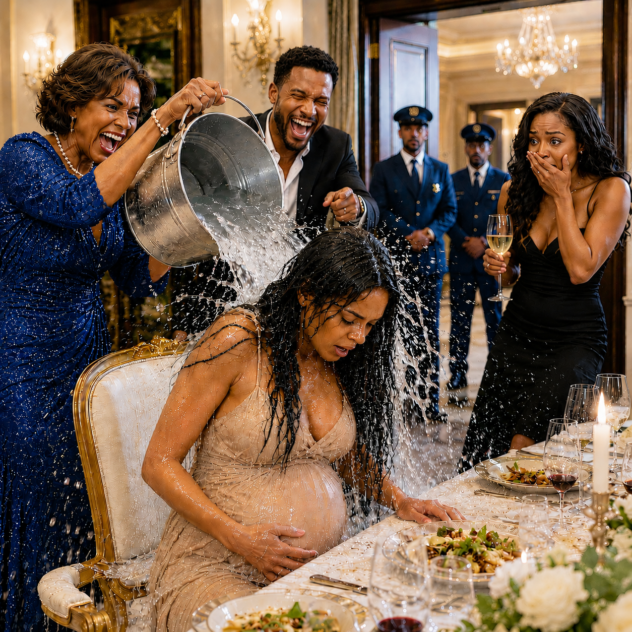 I never told my ex-husband or his wealthy family that I secretly owned the multi-billion-dollar company where every one of them worked. To them, I was just the “poor pregnant burden” they barely tolerated. Then, during dinner, Diane smiled, lifted a bucket of freezing dirty water, and dumped it over my head. “Look on the bright side,” she laughed. “At least you finally took a bath.”