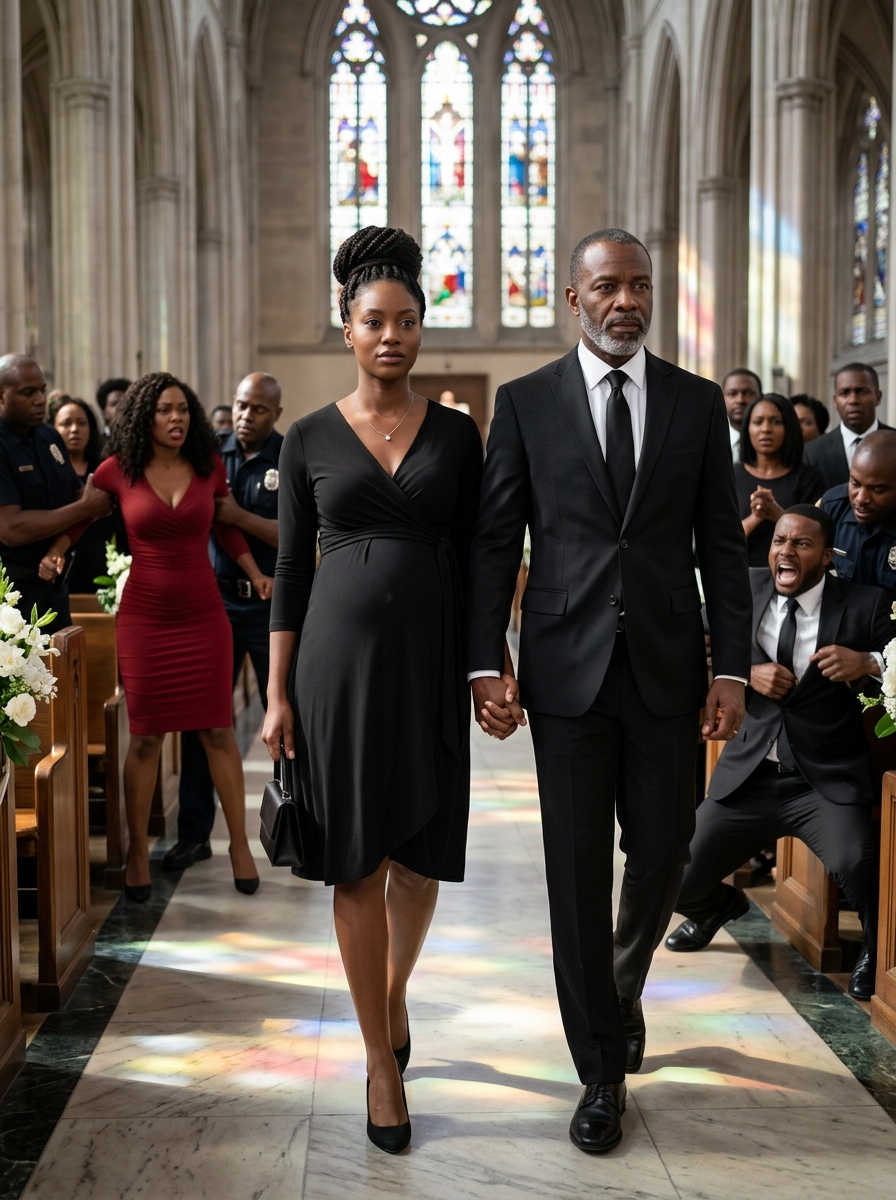 My husband sh0ved my nine-month-pregnant body off an icy cliff, believing a $50 million life insurance payout was worth my death. At my “funeral,” he stood beside his mistress and smirked