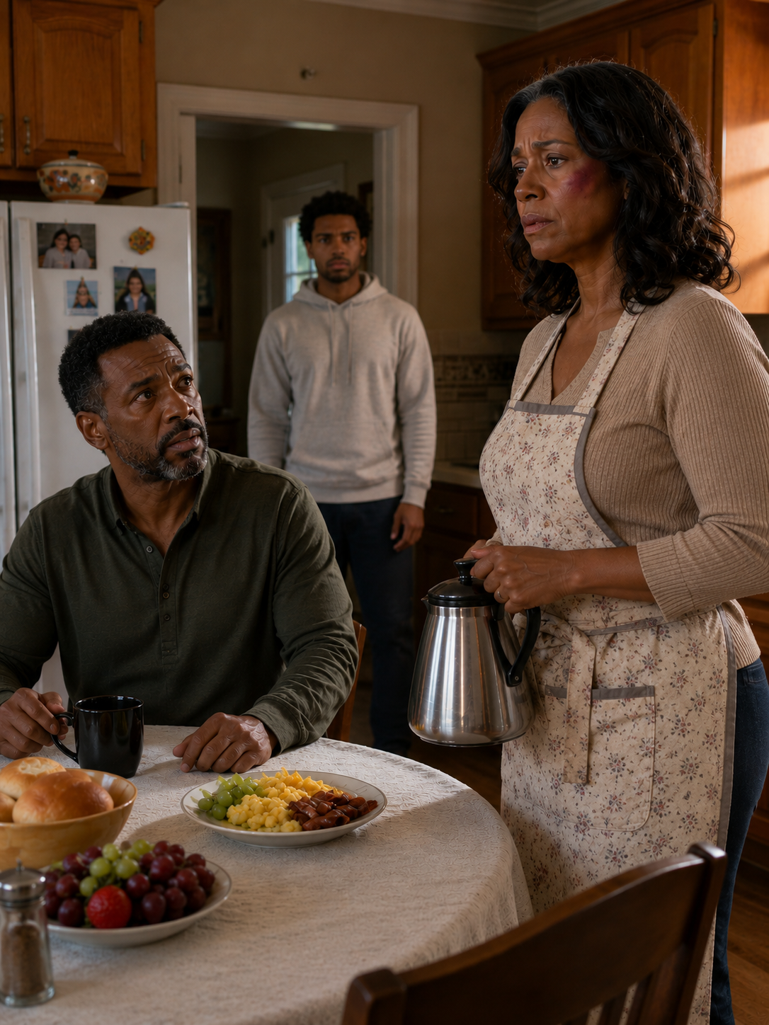 Last night my son h!t me, and I didn’t cry. This morning, I pulled out the good tablecloth, made breakfast like it was a holiday, and when my son came downstairs smiling, he said, “So you finally figured it out.” Then he saw who was sitting at my table.