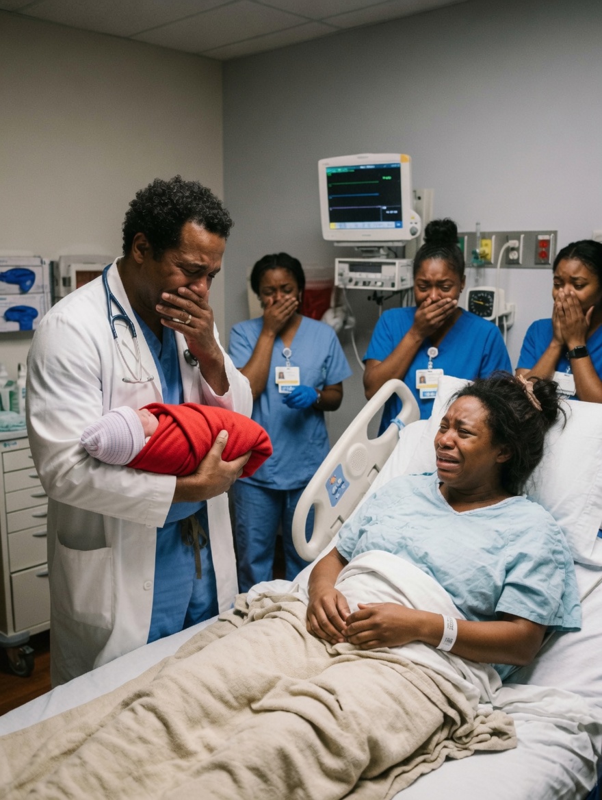 She walked into the hospital alone to give birth… and moments after her baby arrived, the doctor looked at him — and suddenly broke down in tears.