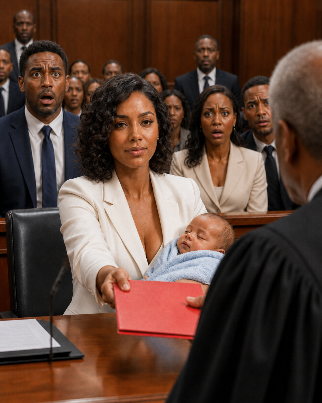 I walked into court holding my newborn son while my husband’s lawyer smiled like I was already defeated.