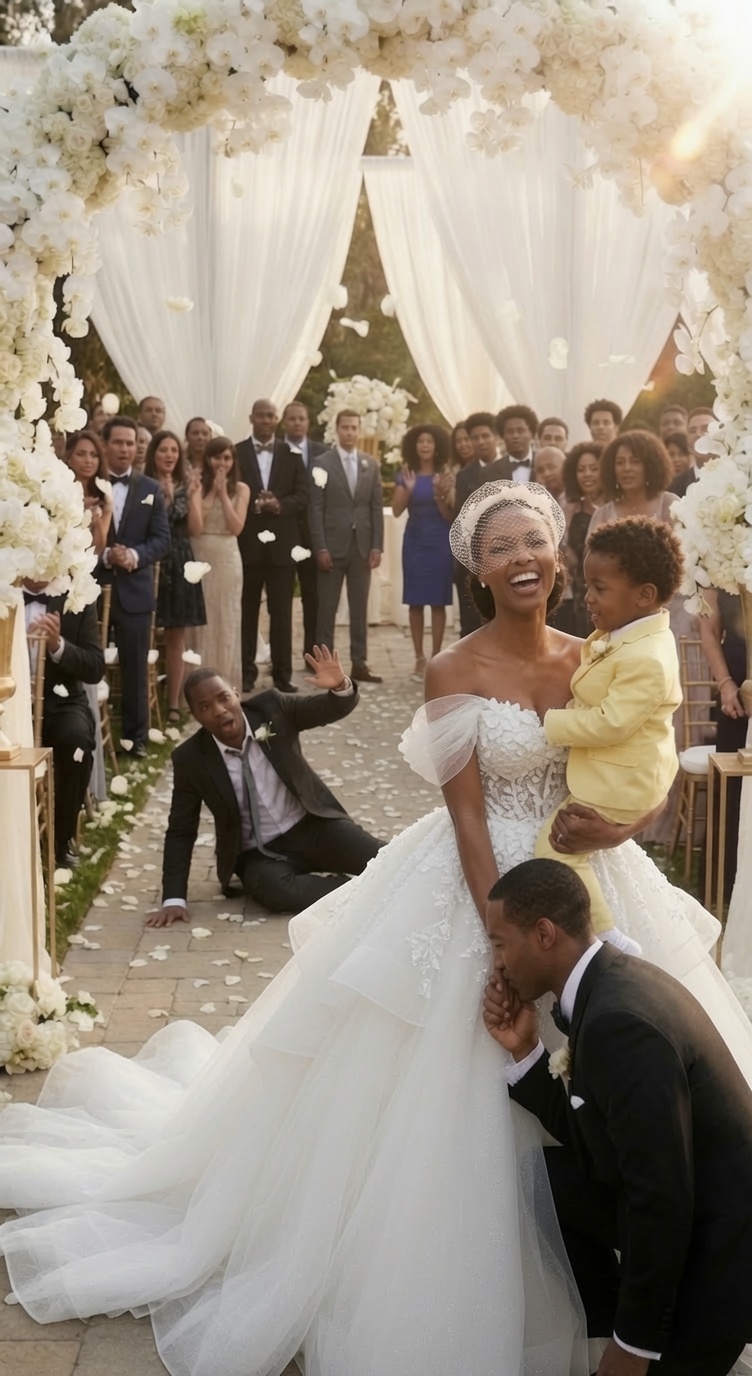 “I’ll marry you, but your deaf adopted son stays in the back row. I’m not letting a defective kid ruin our wedding photos,” my fiancé sneered just an hour before the ceremony. I didn’t cry. I calmly took off the 2-carat ring, dropped it into his champagne glass, and said, “He is my pride, not a secret.” As I turned to walk away in my wedding dress, holding my son’s hand, the billionaire owner of the venue blocked our path. In less than 60 seconds, my ex lost his career, his fortune, and his dignity, realizing too late he had just insulted the wrong child…