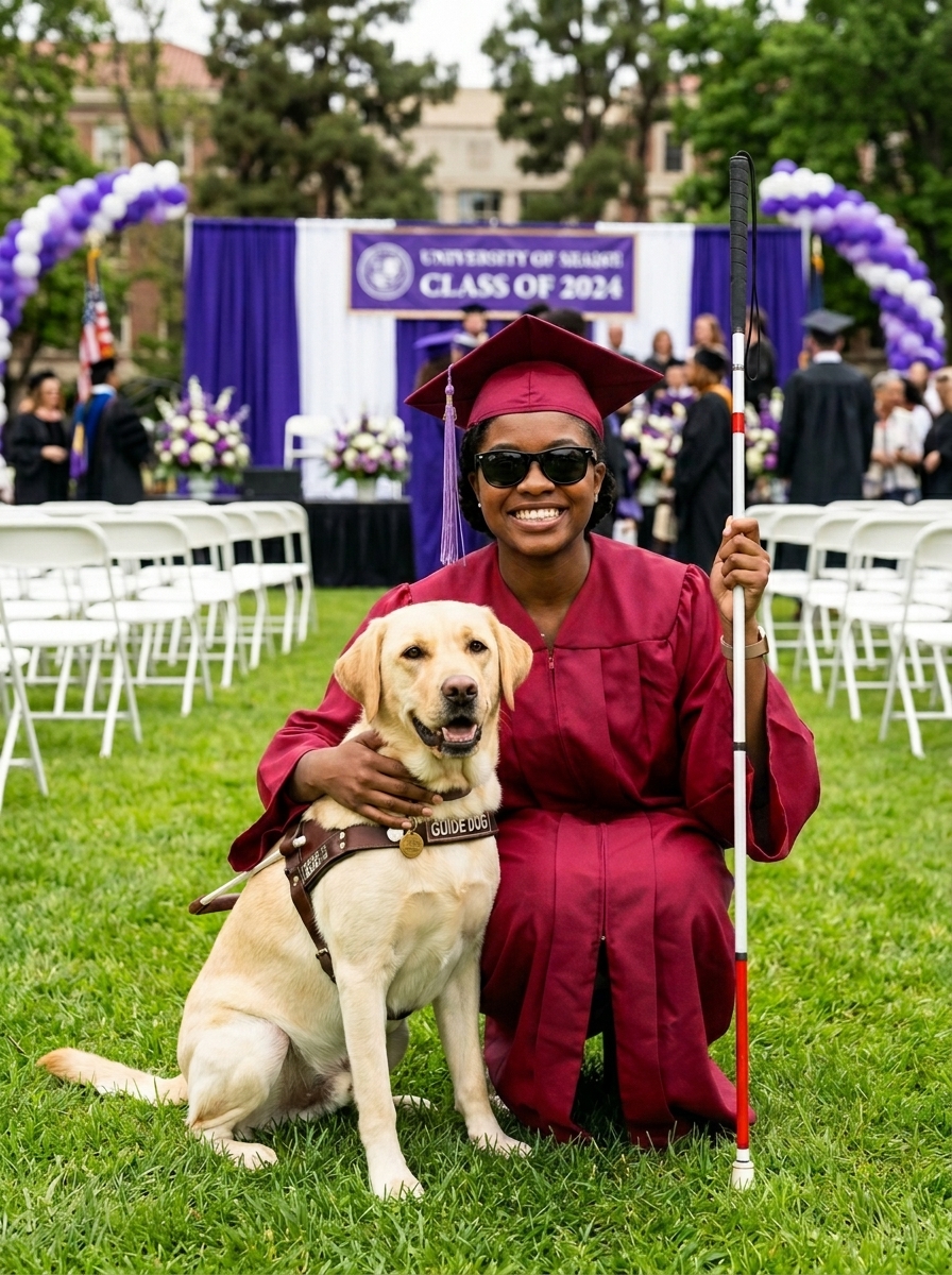 At Graduation, My Blind Daughter's Guide Dog Started Barking at a Man – Then I Looked Up, and When I Saw Who Was Standing in Front of Me, My Knees Went Weak