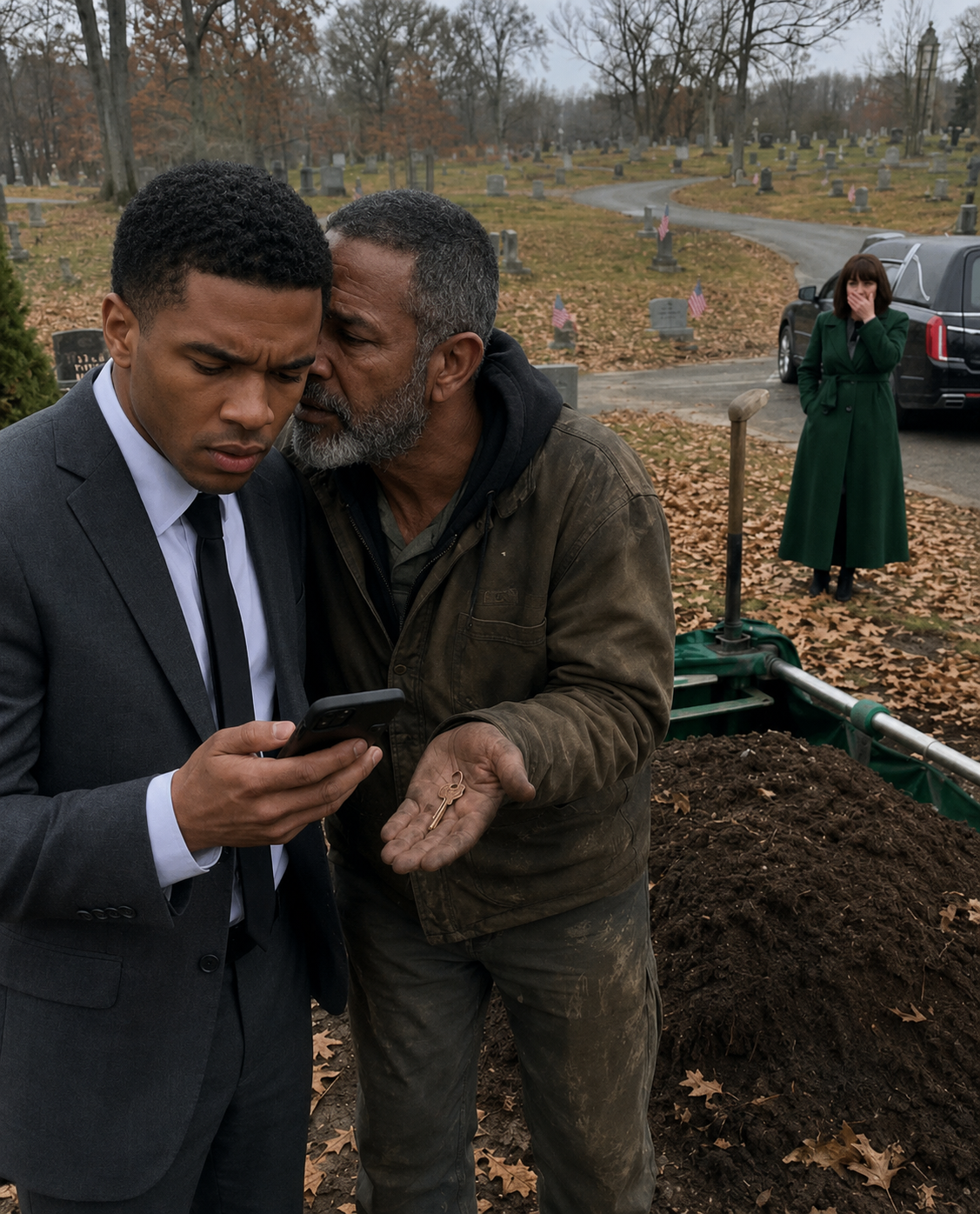 At My Father’s Graveside A Gravedigger Revealed The Coffin Was Empty And Handed Me A Key To The Truth