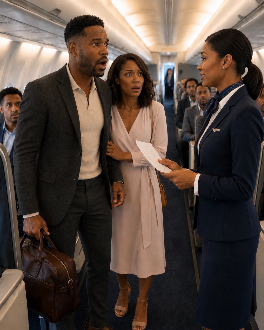 My husband boarded a flight to Cancun with his mistress… never imagining that the wife he looked down on would be serving him revenge in first class.
