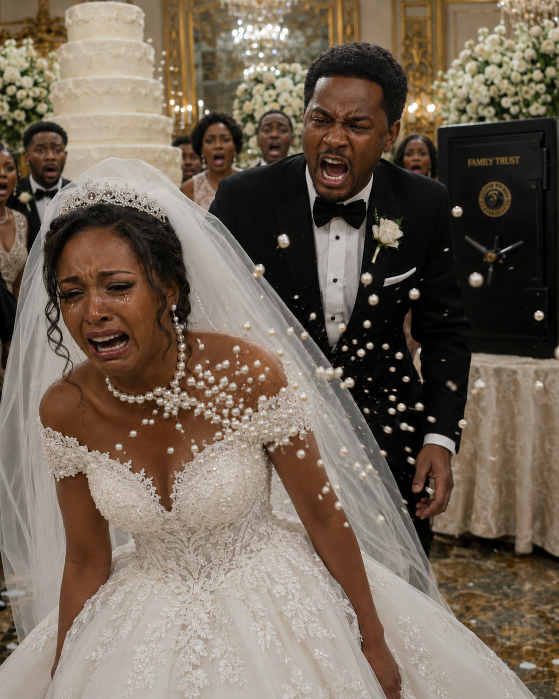 My mother-in-law demanded the wedding-gift safe to pay my brother-in-law’s debts. “That money belongs to both of us,” I said. The groom vi0lently gra.bb.ed the chain around my neck…