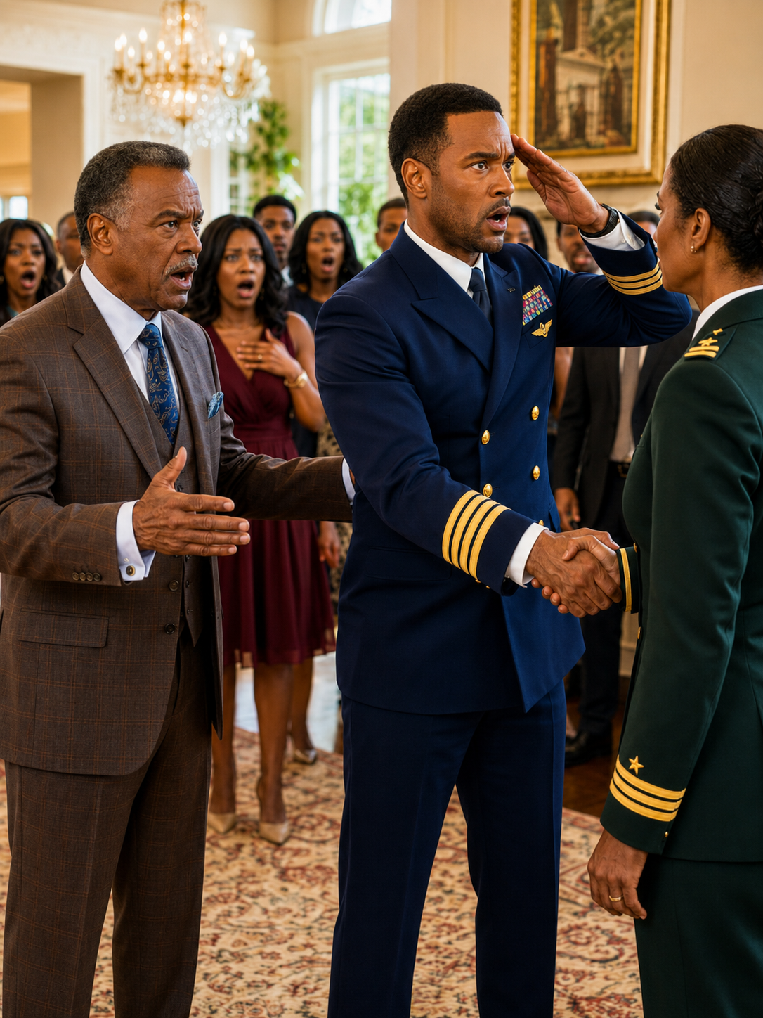 My dad said it was embarrassing to introduce me to my sister’s fiancé, a Navy SEAL commander, but when he shook my hand, stepped back, and saluted me as “admiral, ma’am,” everyone went silent…