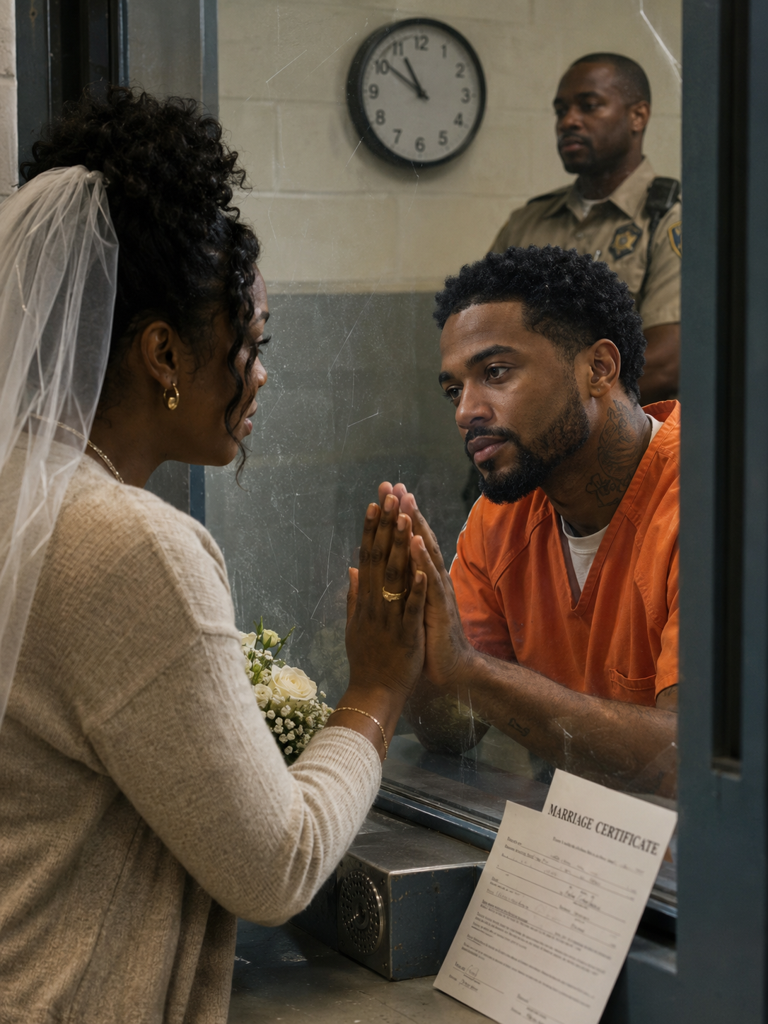 I married a prisoner for money while he was serving a twelve-year sentence — but after his conviction was overturned, he came to my apartment with a black box and said, "Now it’s my turn to be honest." When I agreed to marry Jonah, I didn’t care whether he was innocent. He had been convicted of stealing from his family’s charity. I was twenty-seven, drowning in rent notices and raising my brother. So when Jonah’s mother offered me $2,000 a month to become his wife on paper, I said yes before shame could catch up with me. "Visit twice a month," she said. "Write letters. Make the court see he still has family." Our wedding happened behind scratched glass, with a guard watching the clock. I expected Jonah to be angry. Cold. Maybe cruel. But he was gentle. He remembered my brother’s birthday, asked if I had eaten, and sent notes with sketches in the margins. At first, I only acted like I cared. Then I stopped acting. I started reading his case files at night. Missing signatures. Dates that didn’t match. A witness who left the state after testifying. When everyone else called Jonah a thief, I stood outside courthouses with folders in my arms, begging lawyers to take another look. Jonah never asked why. By then, I loved him. Three years after our prison wedding, the truth came out. His cousin had moved the charity money, forged Jonah’s name, and let him take the blame. The day Jonah walked free, I thought he would run into my arms. Instead, his face tightened, as if freedom itself had bruised him. Then he took my hand and said, "Come home with me." For one week, I believed we had survived the worst of it. Then, on the eighth night, Jonah placed a black box on our kitchen table. "What is that?" "Now it’s my turn to be honest." I tried to smile. "Jonah, don’t scare me." His expression shifted, and my skin went cold. "Yes," he whispered. "I have to. Because when you married me, you agreed to something far BIGGER than a name on paper."