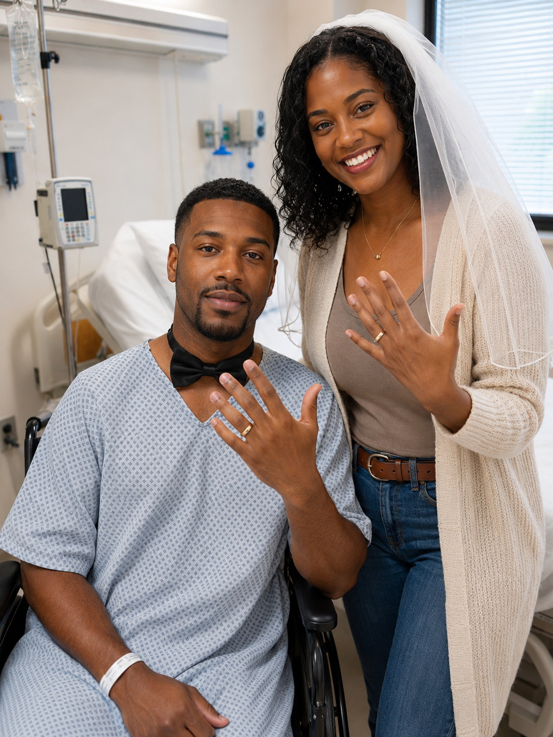 I married my childhood sweetheart in his hospital room after doctors told us he only had months left to live — but the moment we said “I do,” a nurse leaned in and whispered, “He lies to you… check under his mattress.”