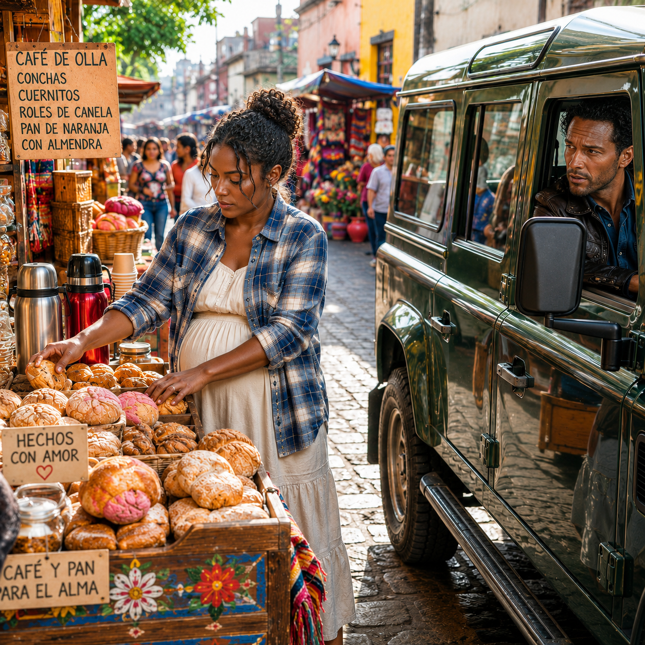 My greedy family swore that my devoted wife had run away with another man while I lay unconscious in the hospital. Seven months later, a single bite of a pastry from a street vendor led me straight to her—standing beside a humble food cart, nine months pregnant and completely alone.