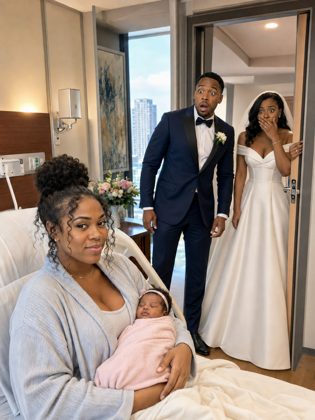 MY EX-HUSBAND CALLED FROM HIS WEDDING TO MOCK ME—THEN HE HEARD A NEWBORN CRY IN MY HOSPITAL ROOM