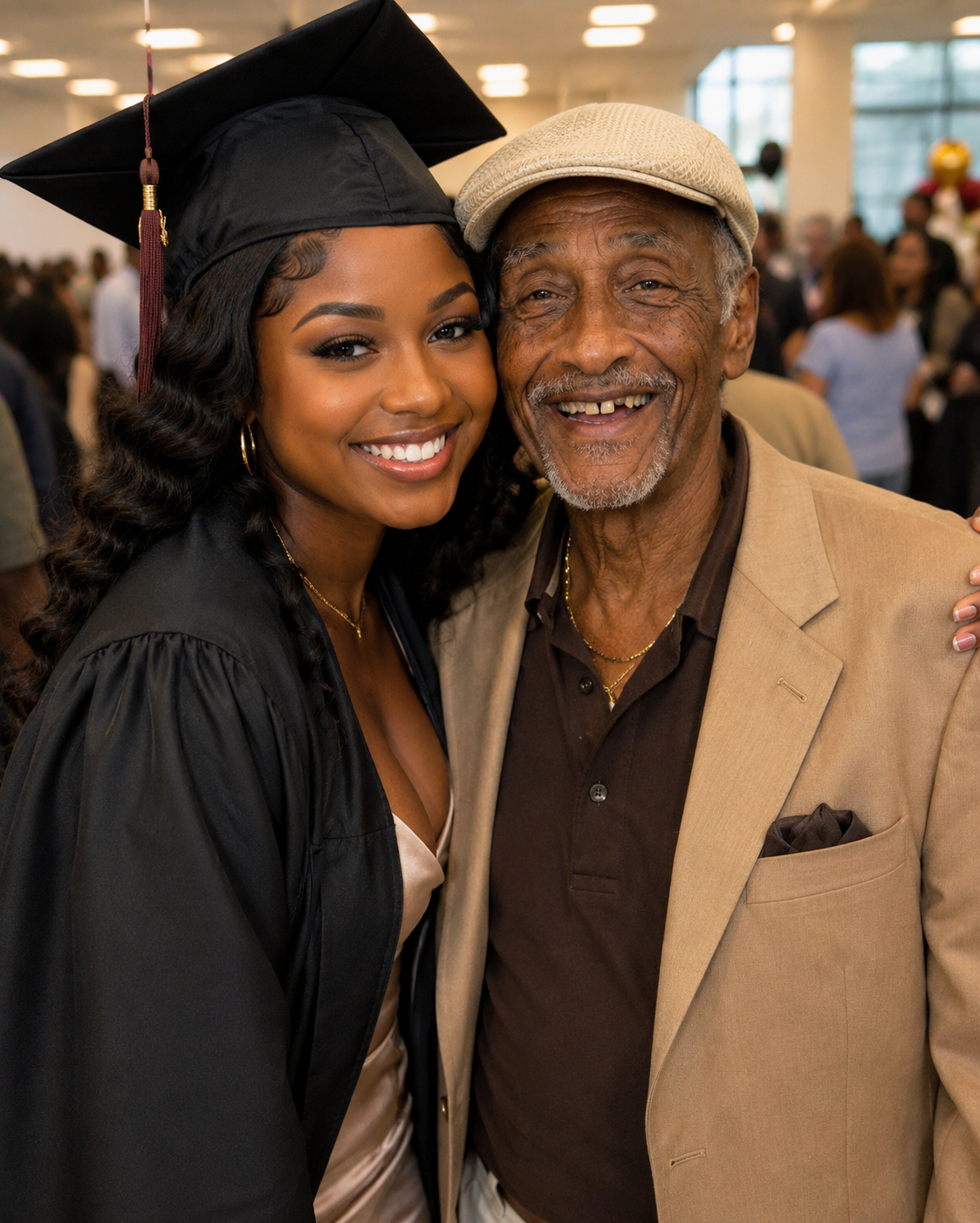 My Daughter Chose the School Janitor to Walk Her Across the Graduation Field Instead of Me – I Felt Embarrassed Until He Pulled an Old Envelope from His Pocket and Read It Out Loud