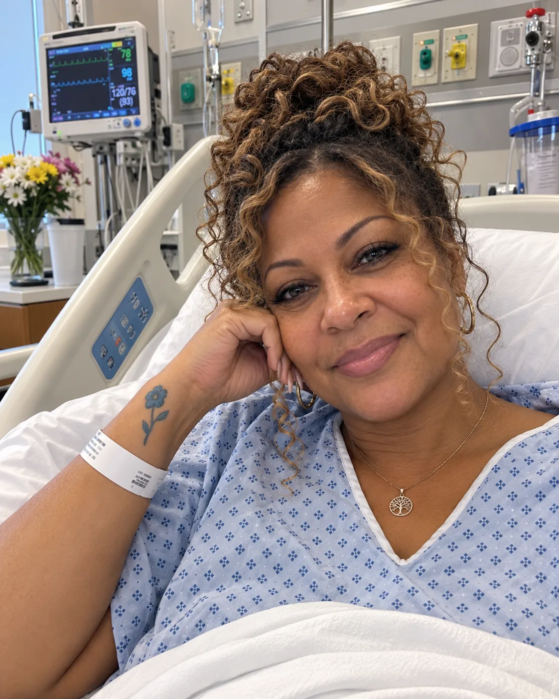 For thirty-nine years I thought the small blue flower on my mother's wrist was a tattoo she got when she was young. Last month a nurse pushed her sleeve up, saw it, and walked out to get security — and everything I assumed about what that meant was backwards.
