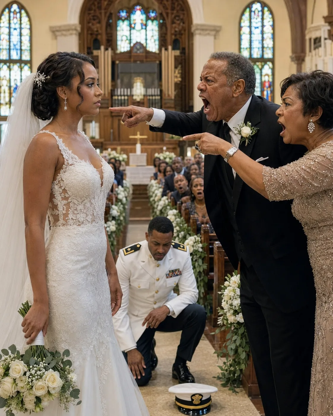 My Father Refused to Walk Me Down the Aisle Because I Was Marrying a “Broke Nobody”—Then Twelve Men in Military Uniform Entered the Church and Asked Him to Sit Down