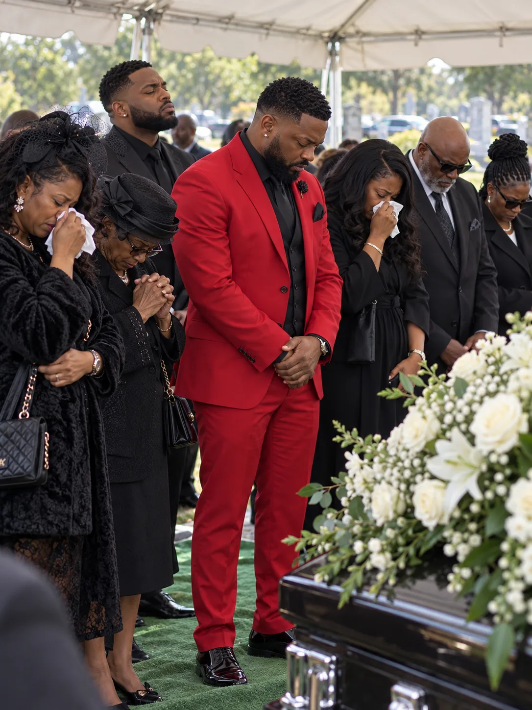 My brother wore a bright red suit to our father's funeral. I was furious until the family solicitor saw him and stopped walking.