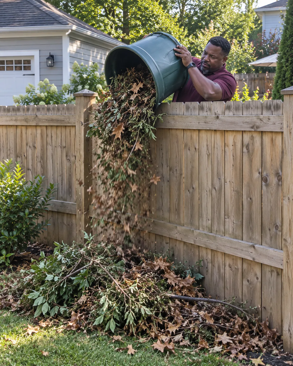 My brother-in-law spent four months dumping his grass clippings over the fence into my vegetable garden, and laughed about it at a family party in front of twenty-five people. Ten days after the last load, every plant I had started curling in on itself — including a tomato line my father had kept going for forty-four seasons.