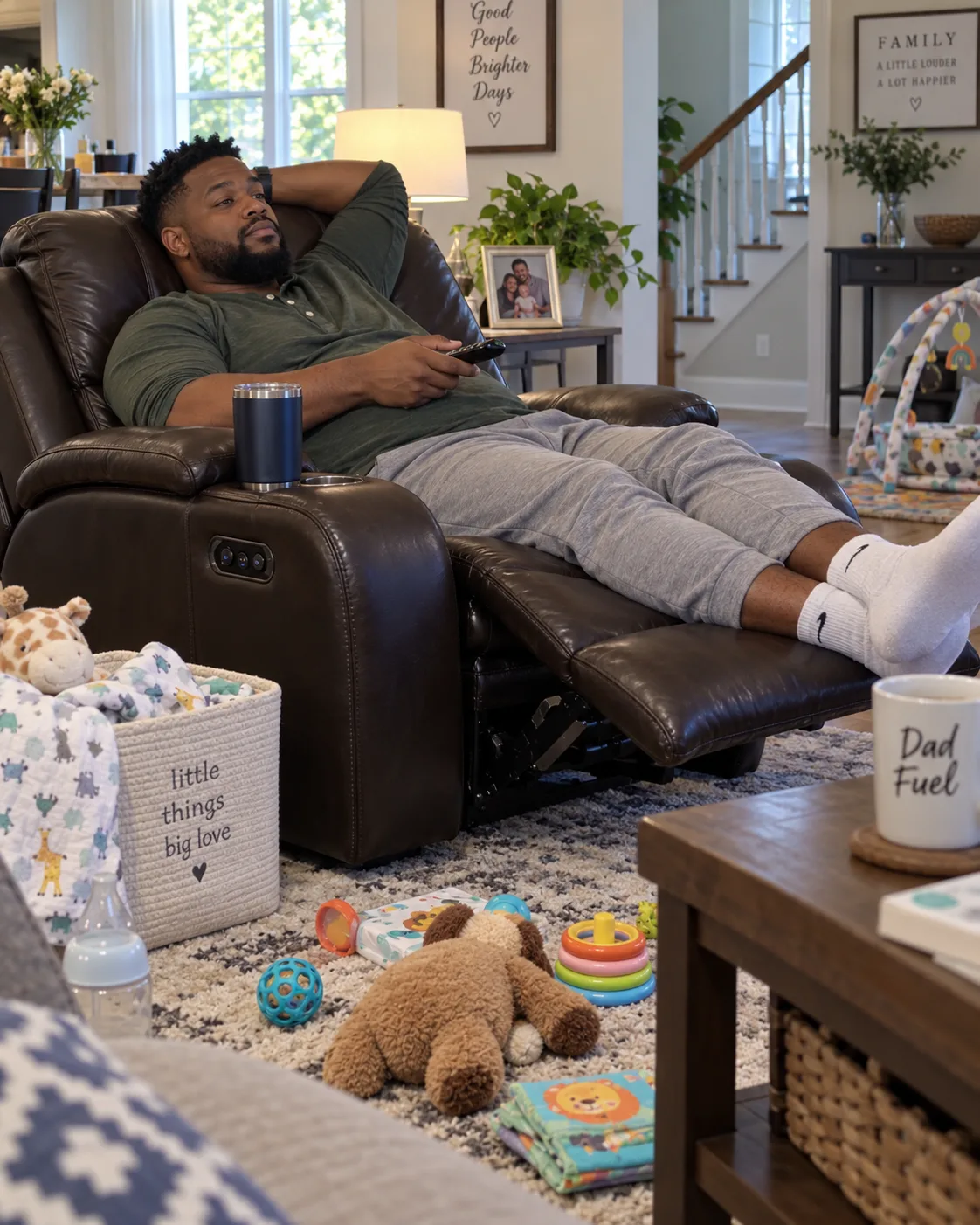 My husband told a table of eighteen relatives that a-0309- hundred and nine dollar high chair was more than we could afford, because he was the one earning. Three days later a delivery truck brought him an eighteen-hundred-dollar massage recliner. Eleven days after that I woke up to him screaming in the living room.