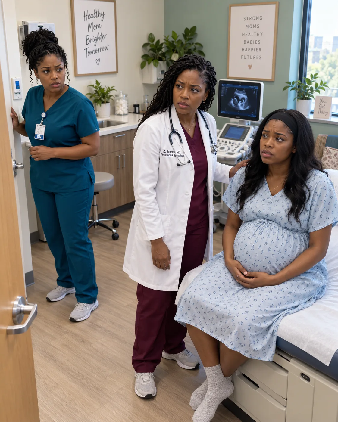 I went to a clinic my husband hadn't approved, seven months pregnant, expecting to be told I was tired. The doctor asked whether I felt dizzy after the injections — and I had never told her about any injections. Then she turned my phone face down and said don't answer that.