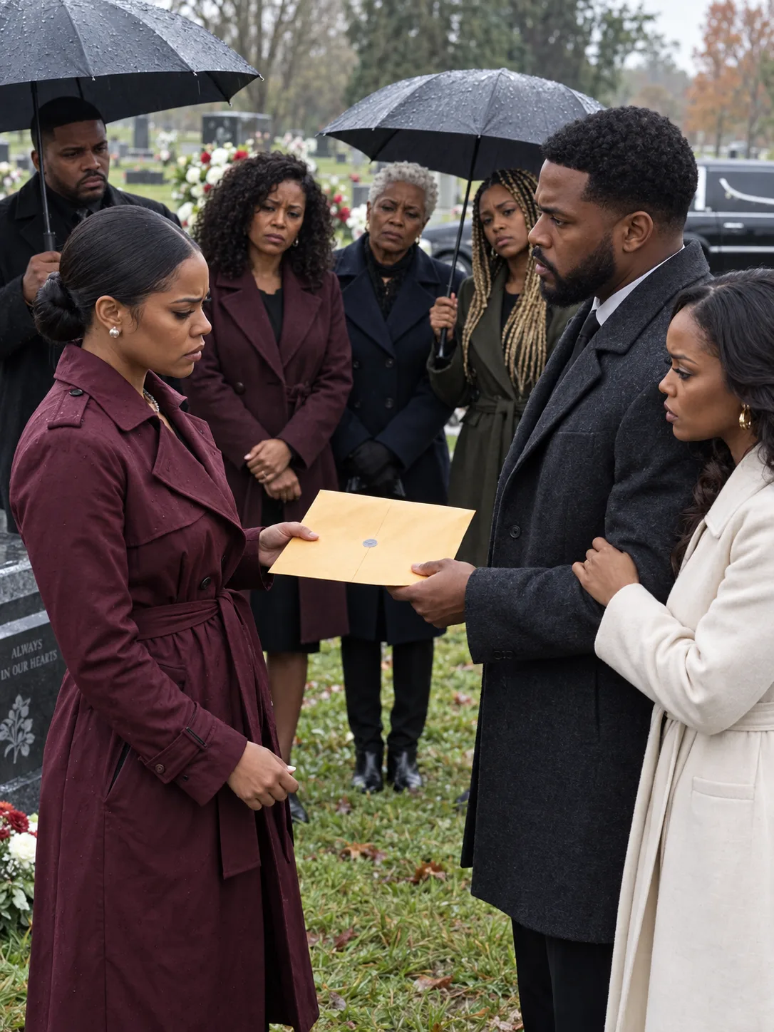 My husband handed me divorce papers at my parents' graveside, with his girlfriend standing four feet behind him under the same umbrella. He told sixty people I was never built for the life he was stepping into. He did not know who owned the company funding it.