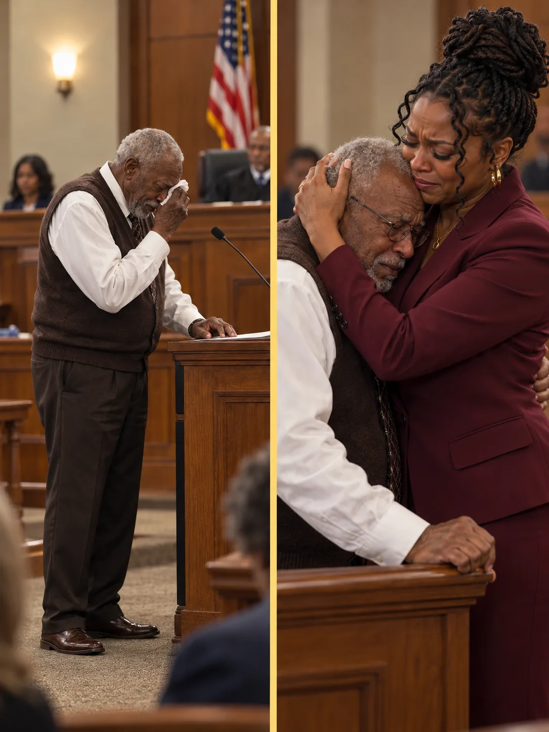 A hundred-and-one-year-old man stood in court and pleaded guilty to taking two thousand pounds of goods and would not say why. I stood up at the back with a letter he'd made me promise never to show anybody.