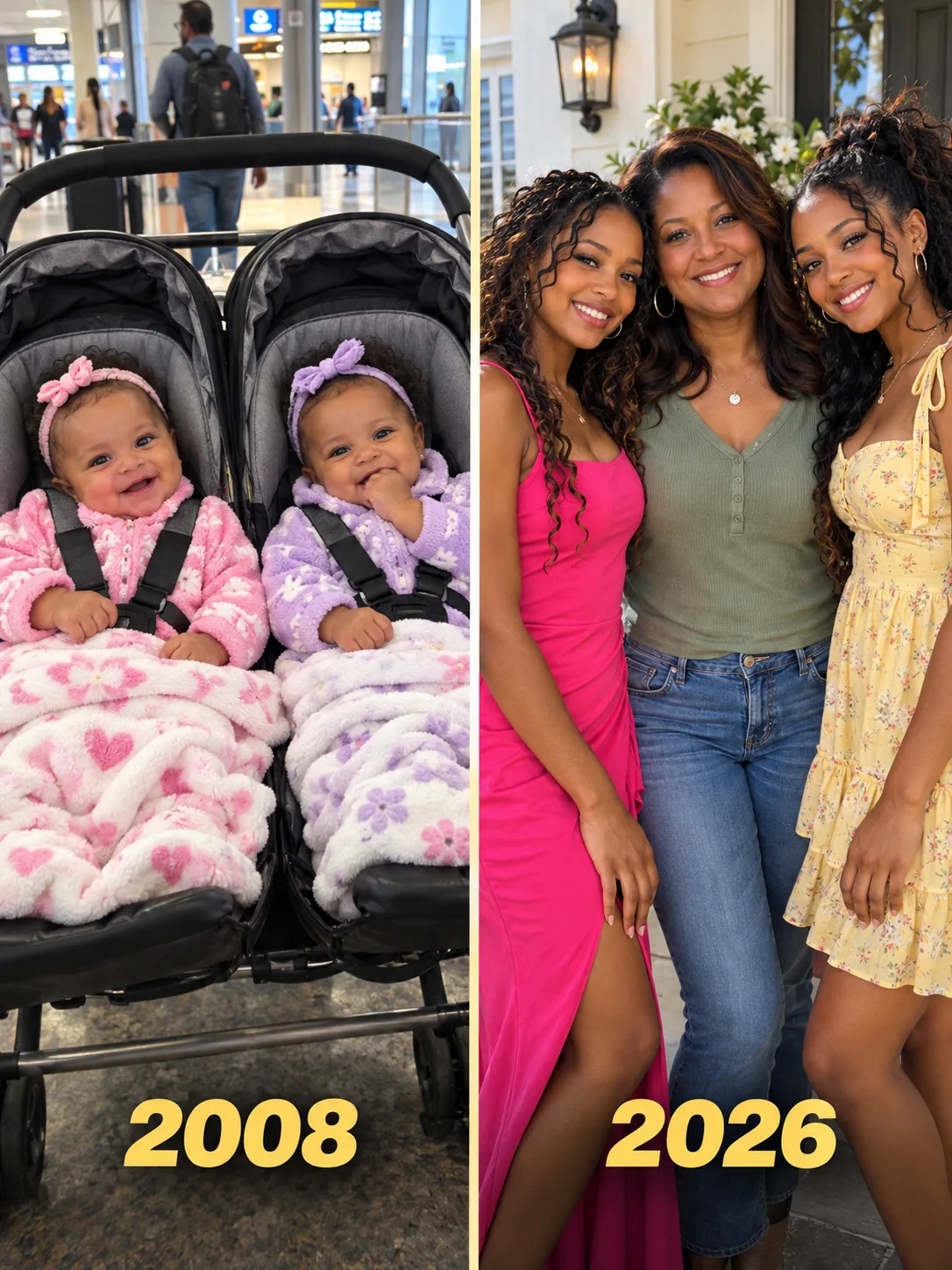I found abandoned twin baby girls at an airport and raised them as my own. Eighteen years later they handed me a phone and said, "We found our biological mother."