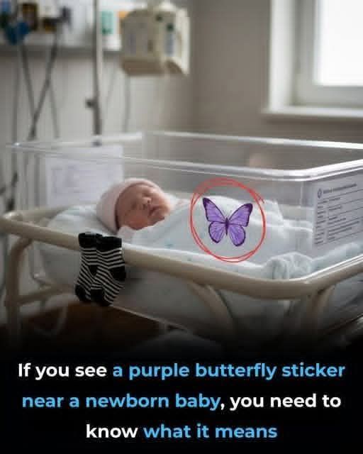 If You See A Purple Butterfly Sticker Near A Newborn, Here is What It Means!