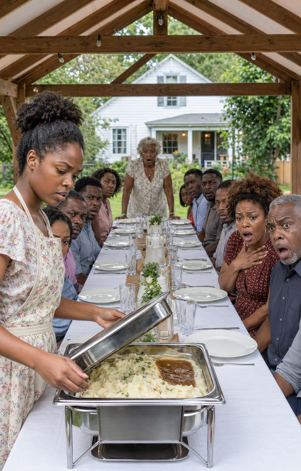 The mother-in-law invited 20 people to lunch, but only gave her daughter-in-law 100 dollars for groceries. When she lifted the lid of the plate in front of everyone, the entire table fell silent upon seeing what was inside…