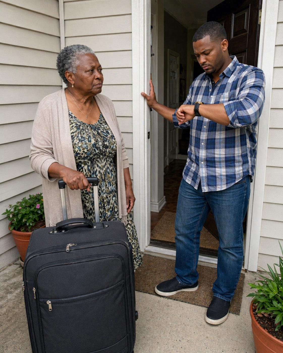 I Flew Across the Country to See My Son – He Looked at His Watch and Said, 'You Are 15 Minutes Early, Just Wait Outside!'