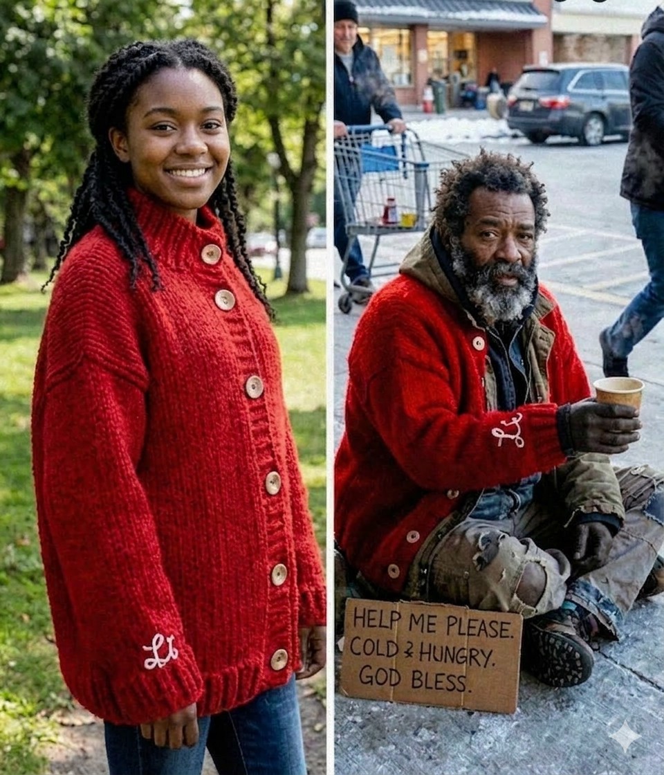 I Saw a Homeless Man Outside the Grocery Store Wearing My Missing Daughter’s Hand-Knit Red Sweater – His 4-Word Confession Made Me Drop My Groceries in Shock - Stories Trends