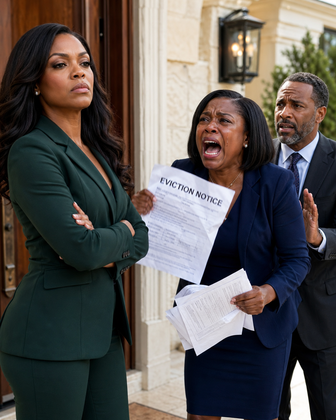 My ex-husband’s 26-year-old wife arrived at my door with eviction papers and a smug smile, convinced my mansion now belonged to her father’s company.