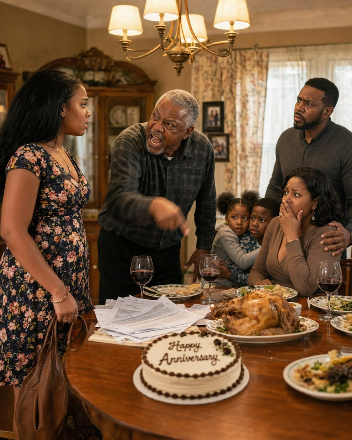 At the family dinner, Dad said, “I’m proud of all my kids… except for the loser sitting at the table.” Everyone laughed. I stood up, placed an envelope in front of him, and said, “For you, Dad. Happy Father’s Day.” Then I left… When he opened it, no one smiled again.