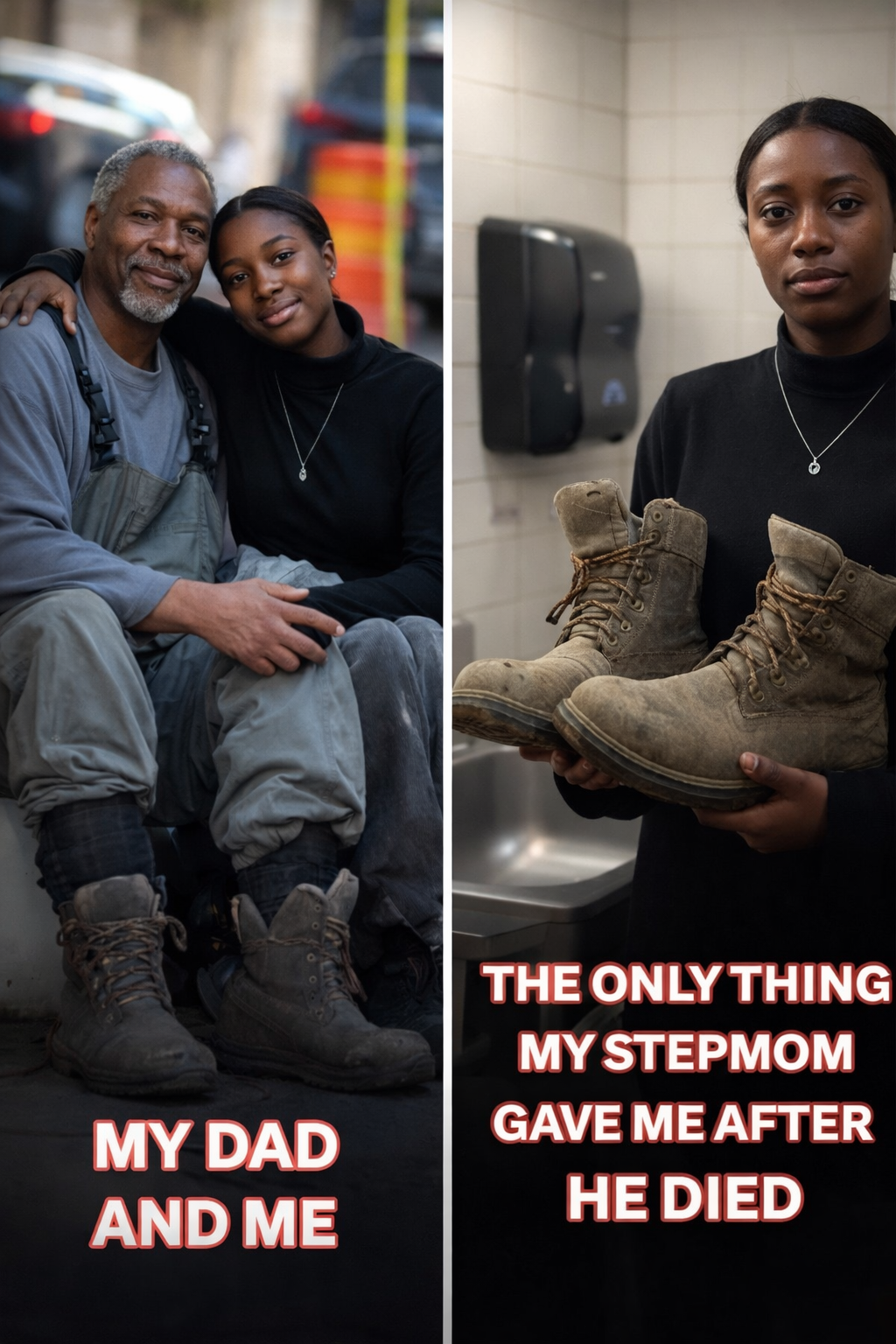 My Stepmom Threw Me Out with Nothing but My Dad’s Old Work Boots After His Death – She Had No Idea What He’d Secretly Glued Inside the Sole